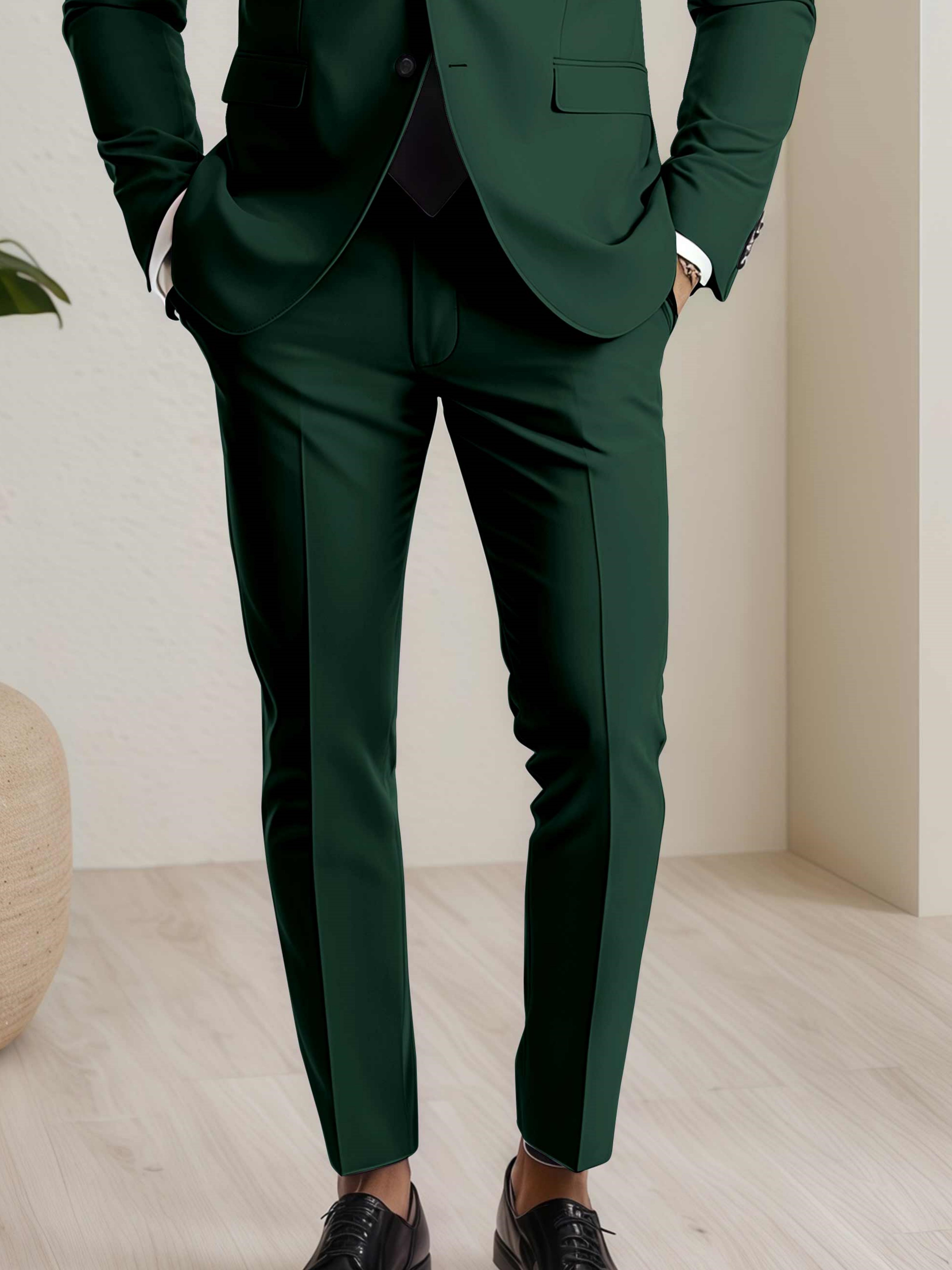 Modern Men's Straight Leg Plain Standard Fit Pants