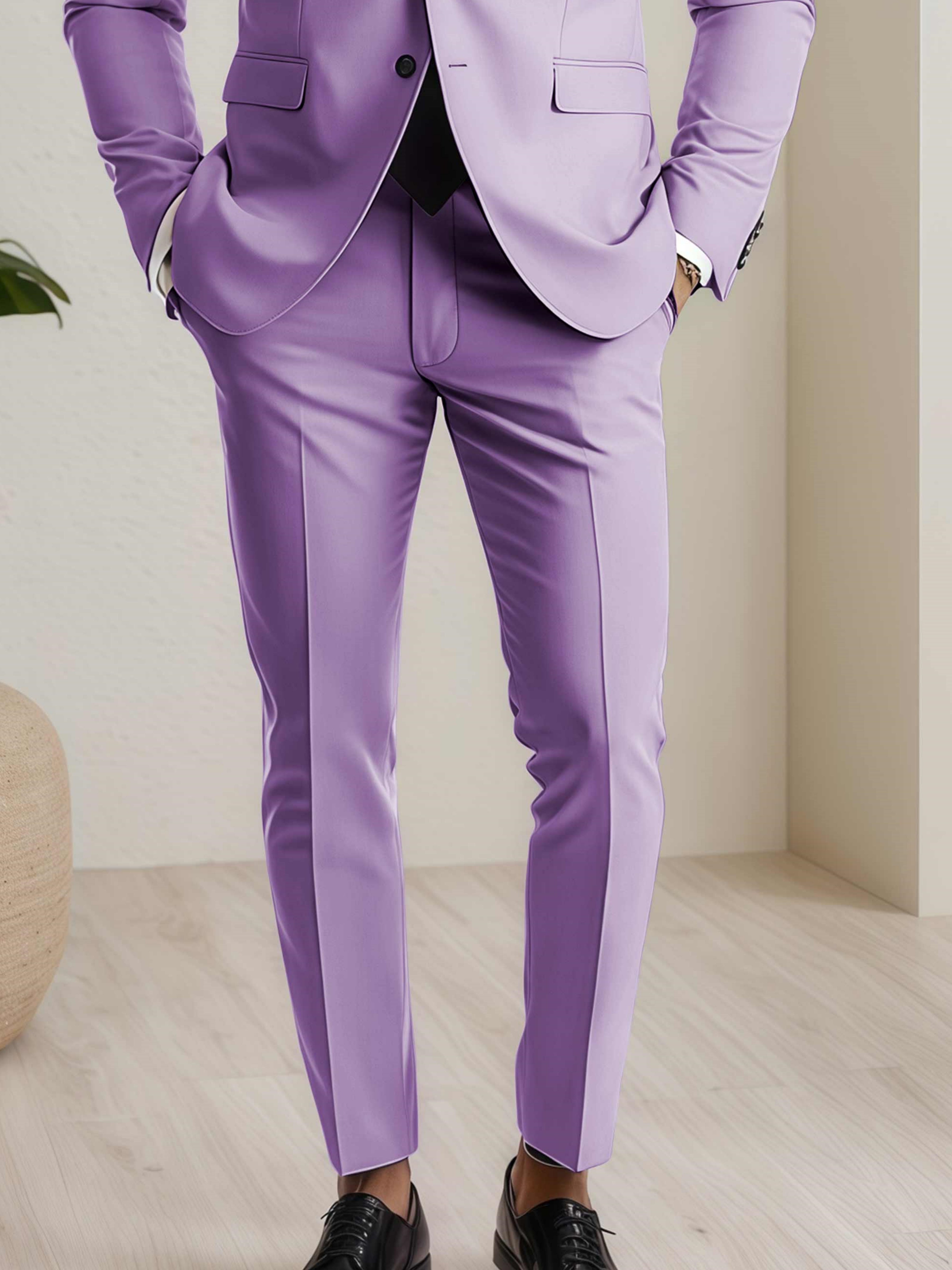 Modern Men's Straight Leg Plain Standard Fit Pants