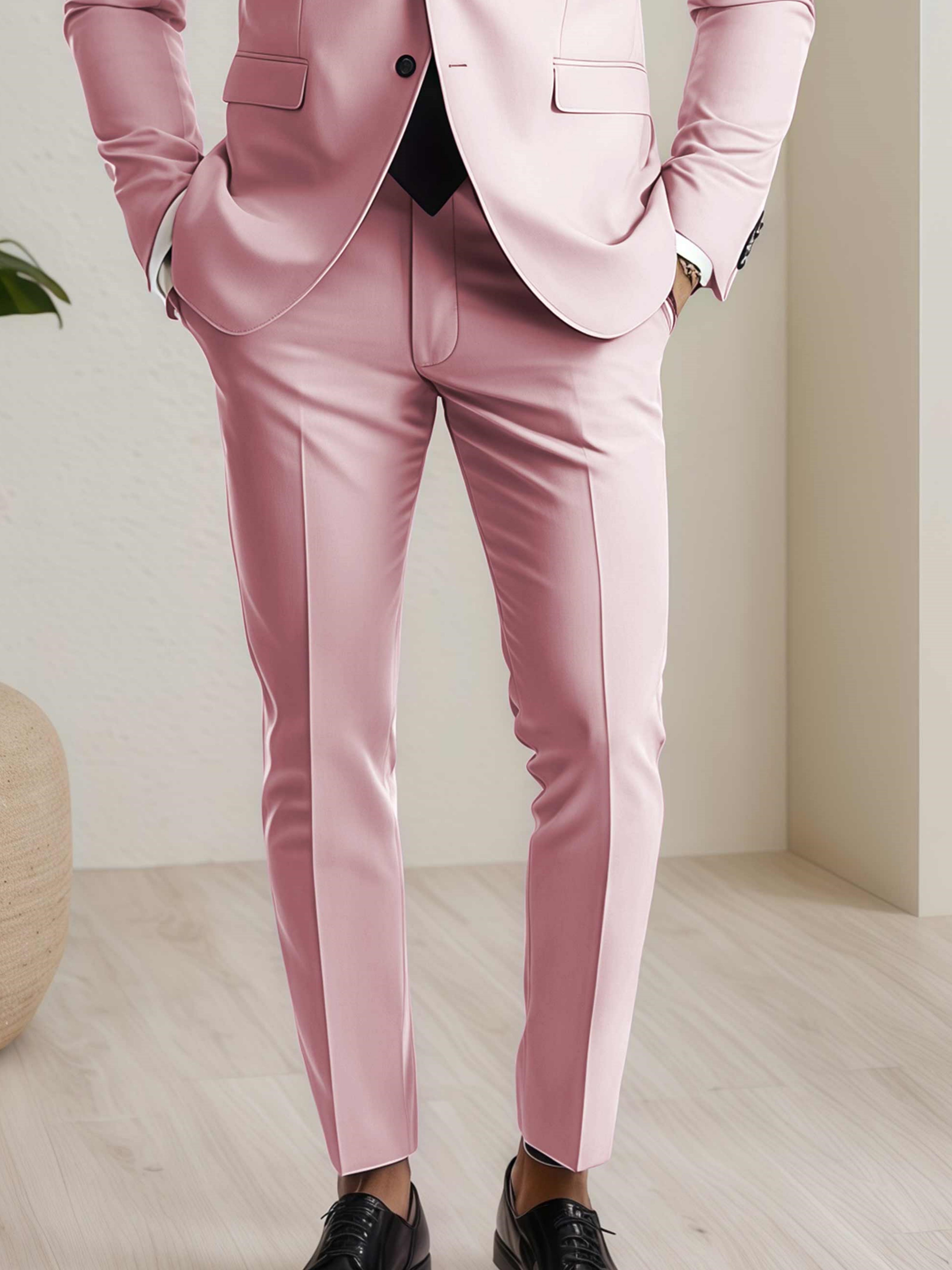 Modern Men's Straight Leg Plain Standard Fit Pants