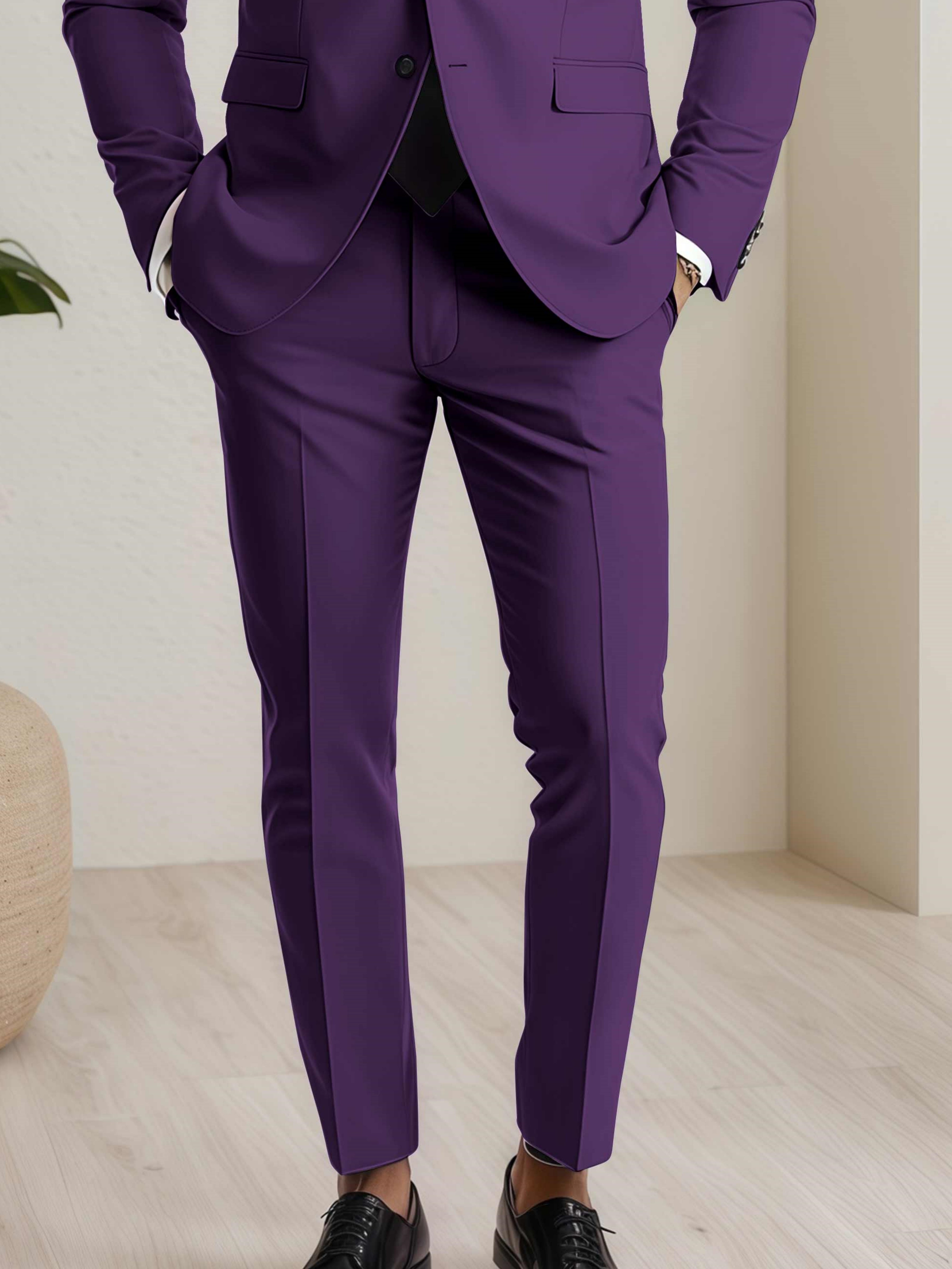 Modern Men's Straight Leg Plain Standard Fit Pants