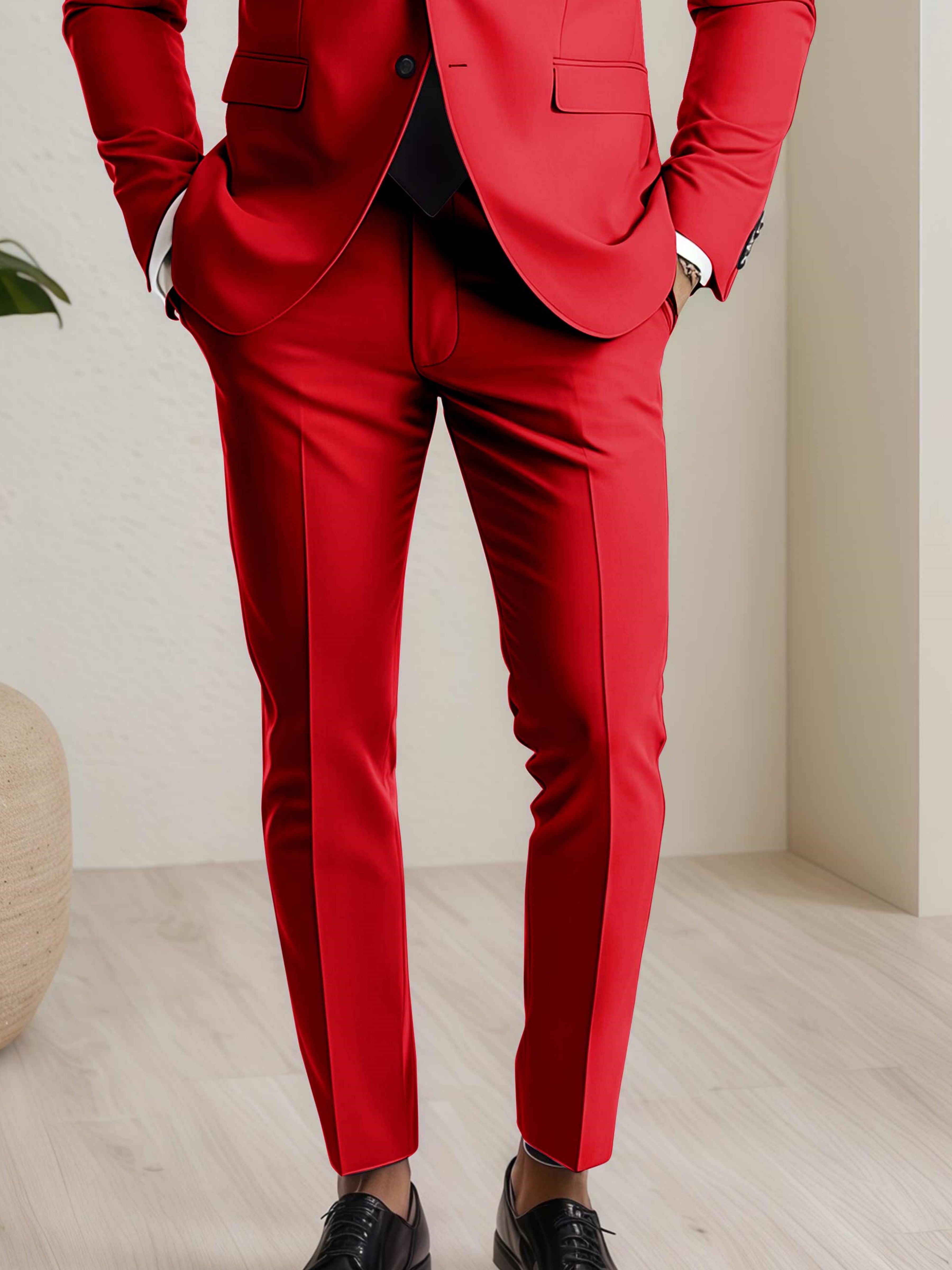 Modern Men's Straight Leg Plain Standard Fit Pants