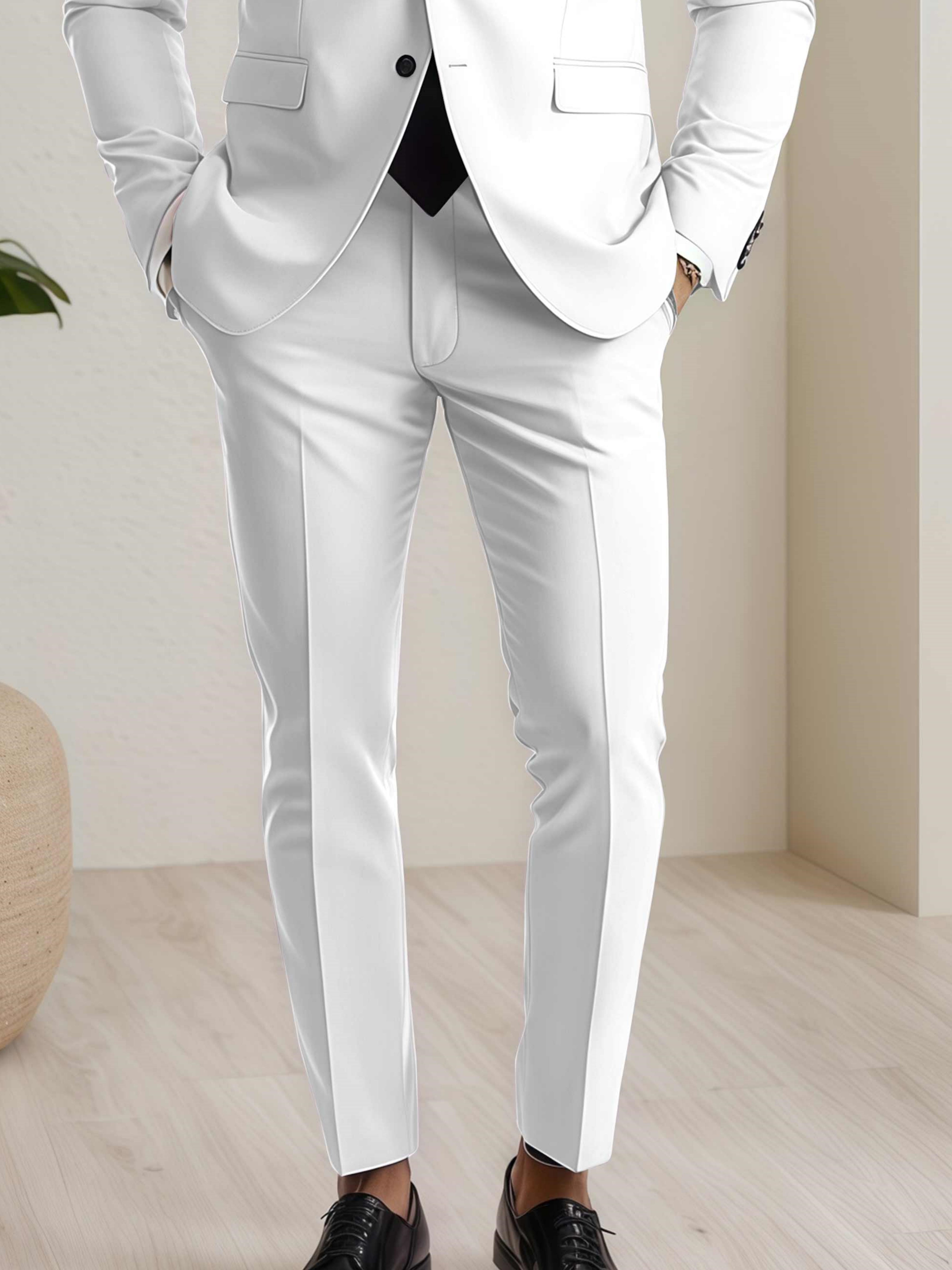Modern Men's Straight Leg Plain Standard Fit Pants