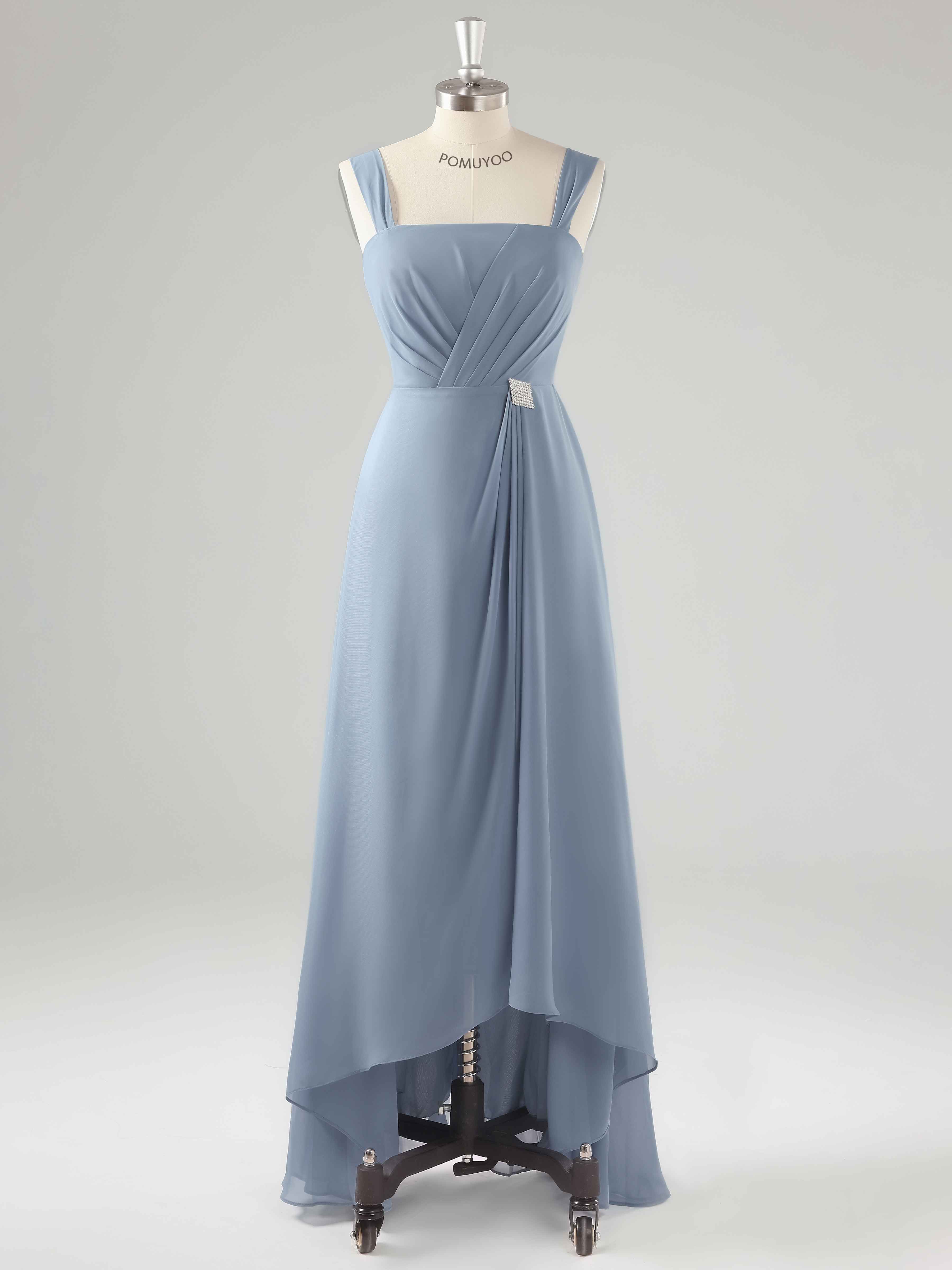 Modest A-Line Beading 2 Pieces Tea Length Chiffon Mother of The Bride Dresses