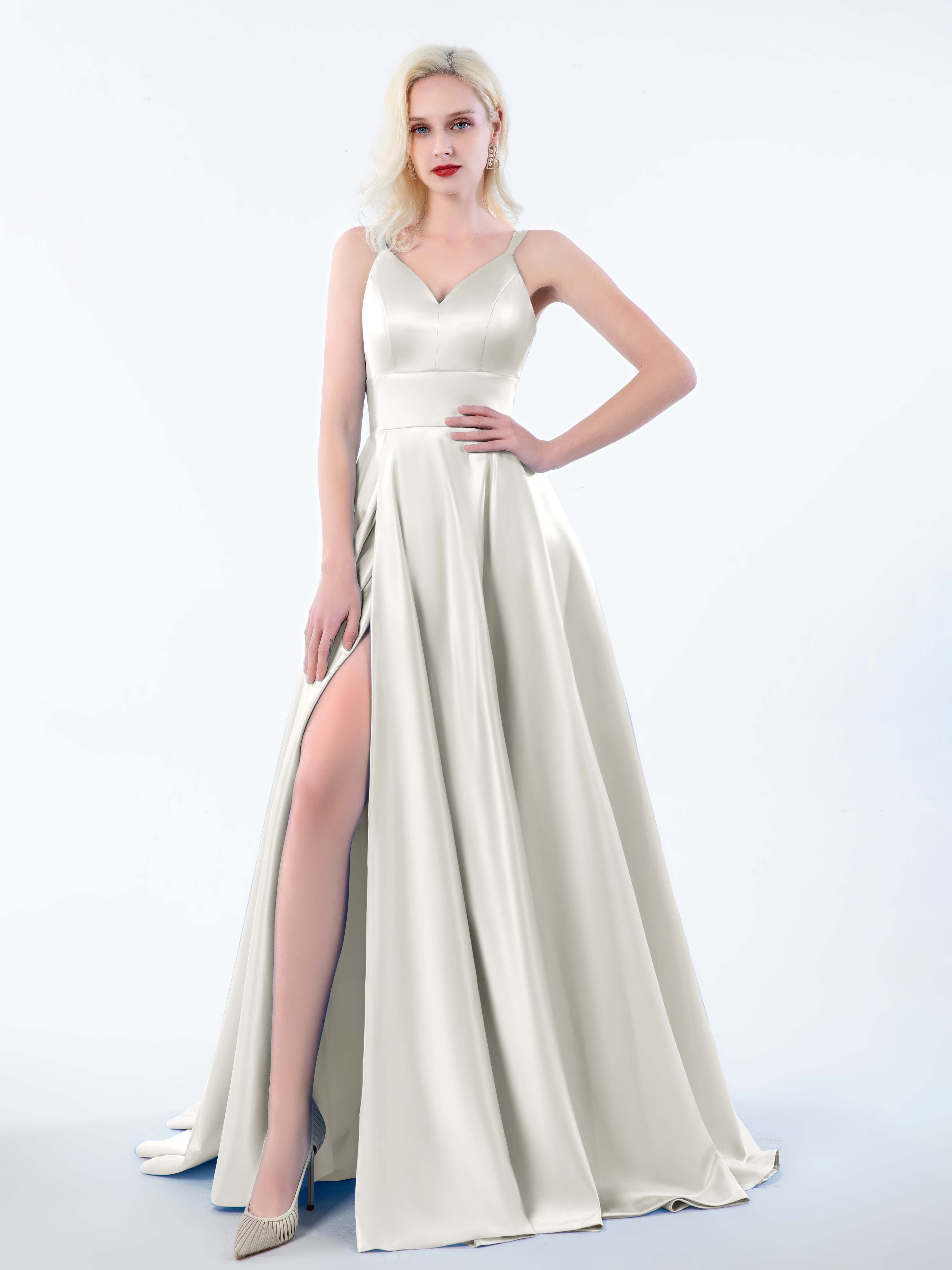molly satin dress The Samara Satin Maxi Dress Olive