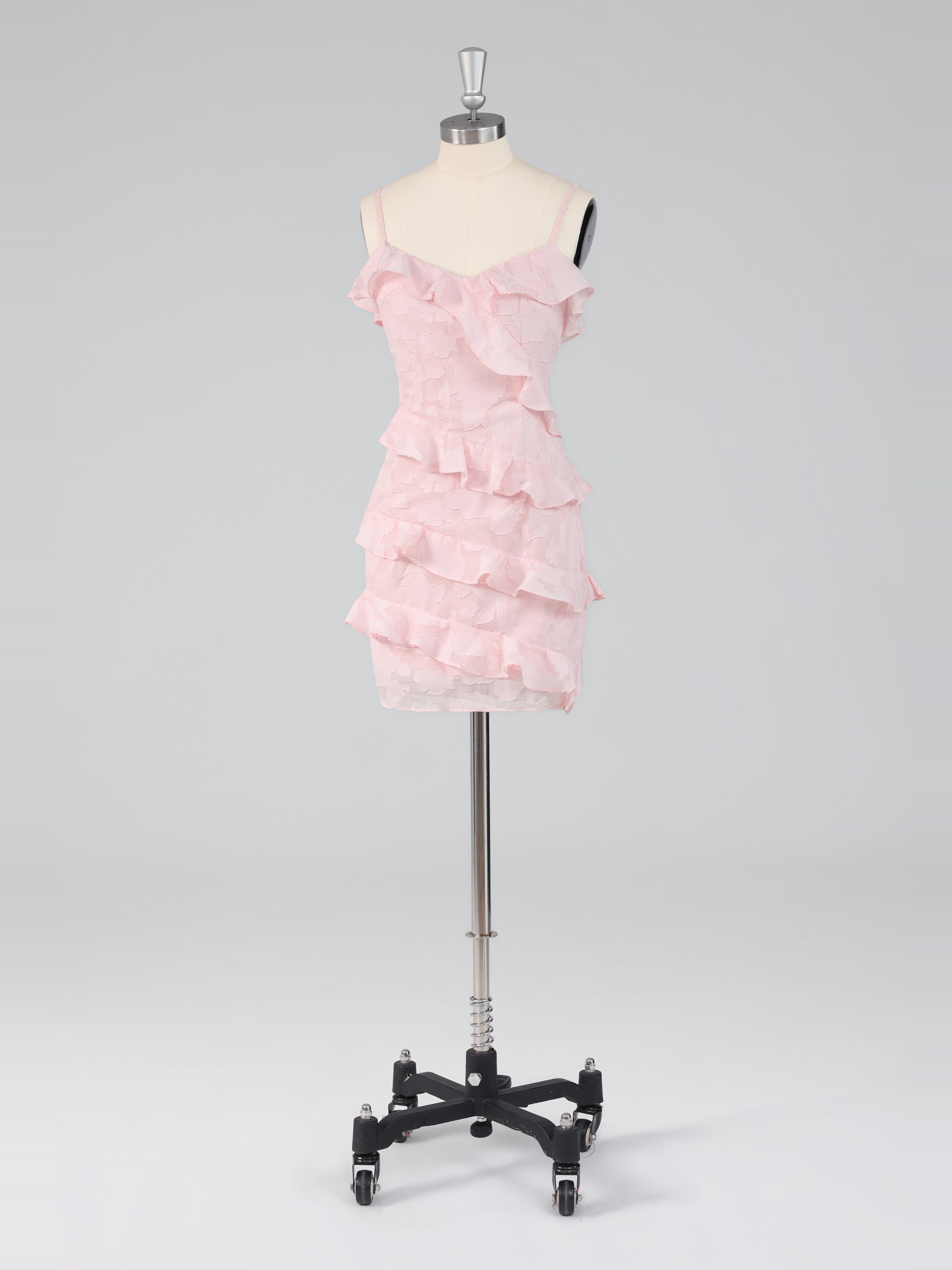 Charming 3D Floral Ruffles Mini Cocktail Dresses
