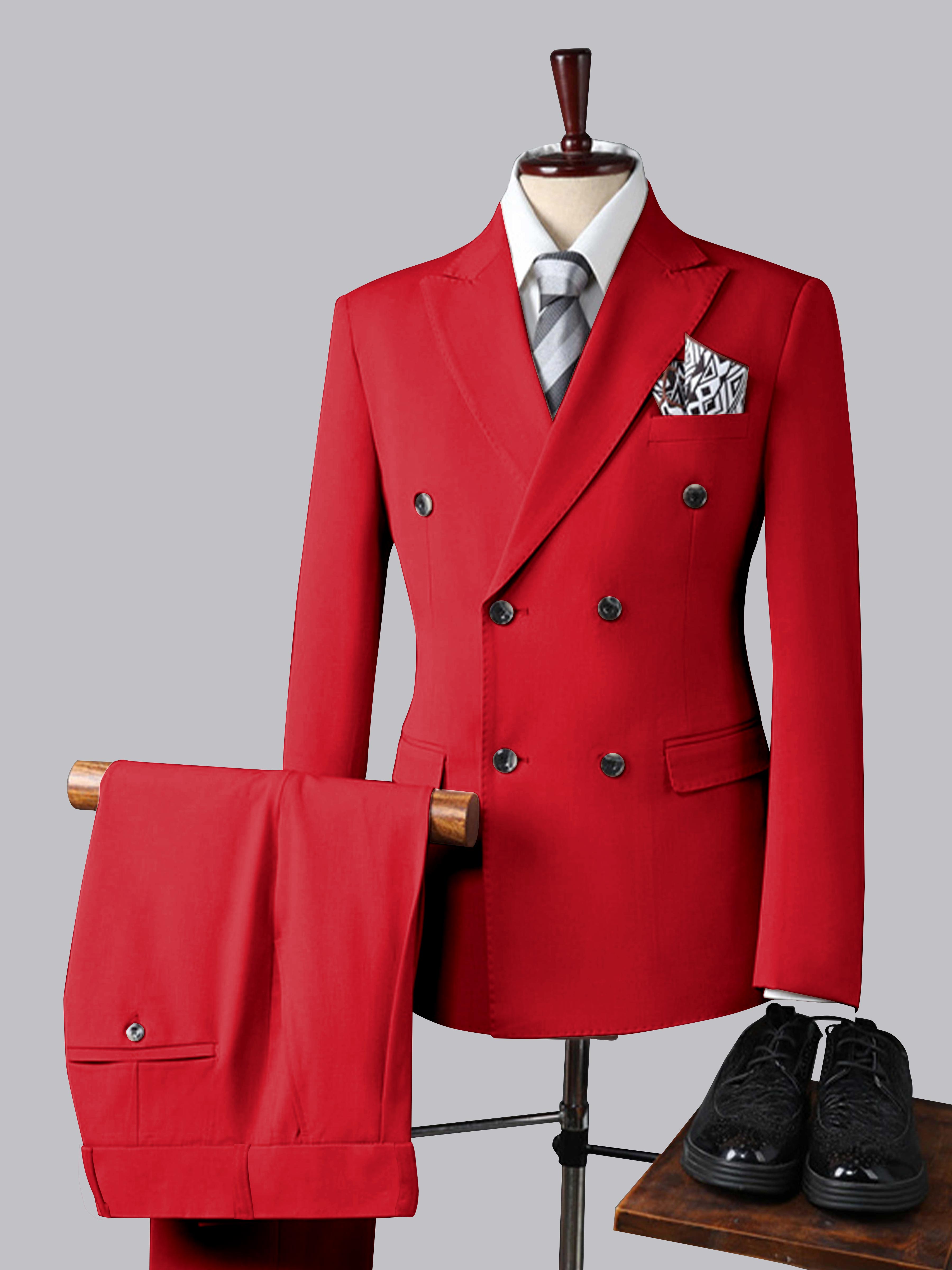 Men's Slim Fit Double Breasted 3 Pieces Wedding Suits