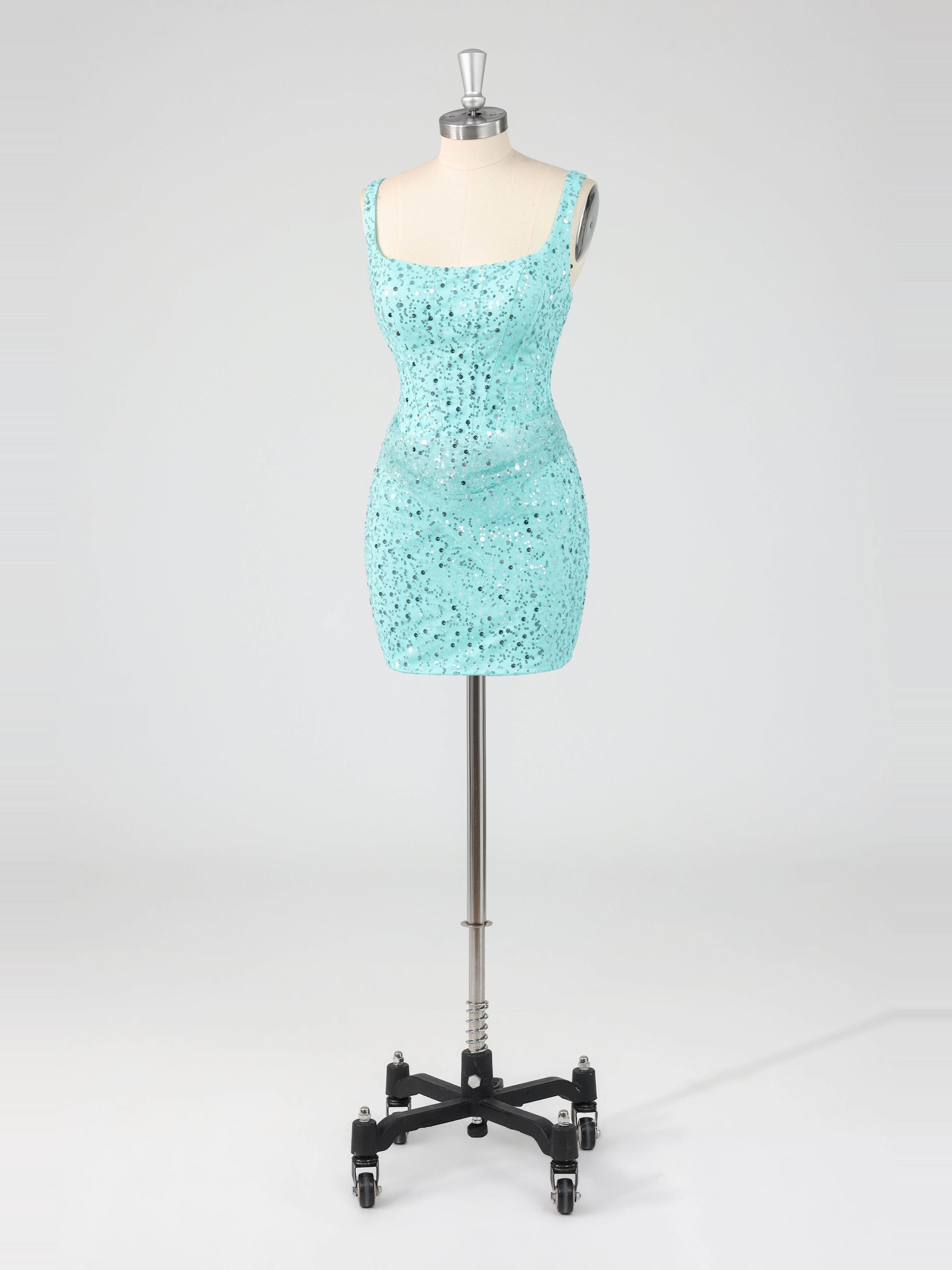 Romantic Spaghetti Straps Lace Mini Cocktail Dresses