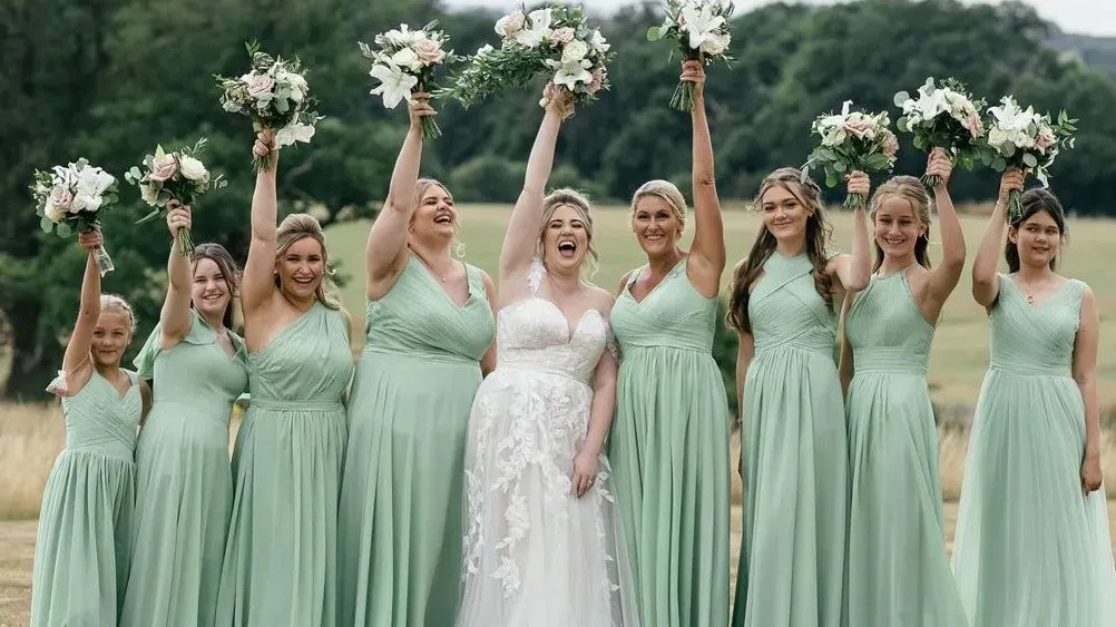 dusty sage bridesmaid dress