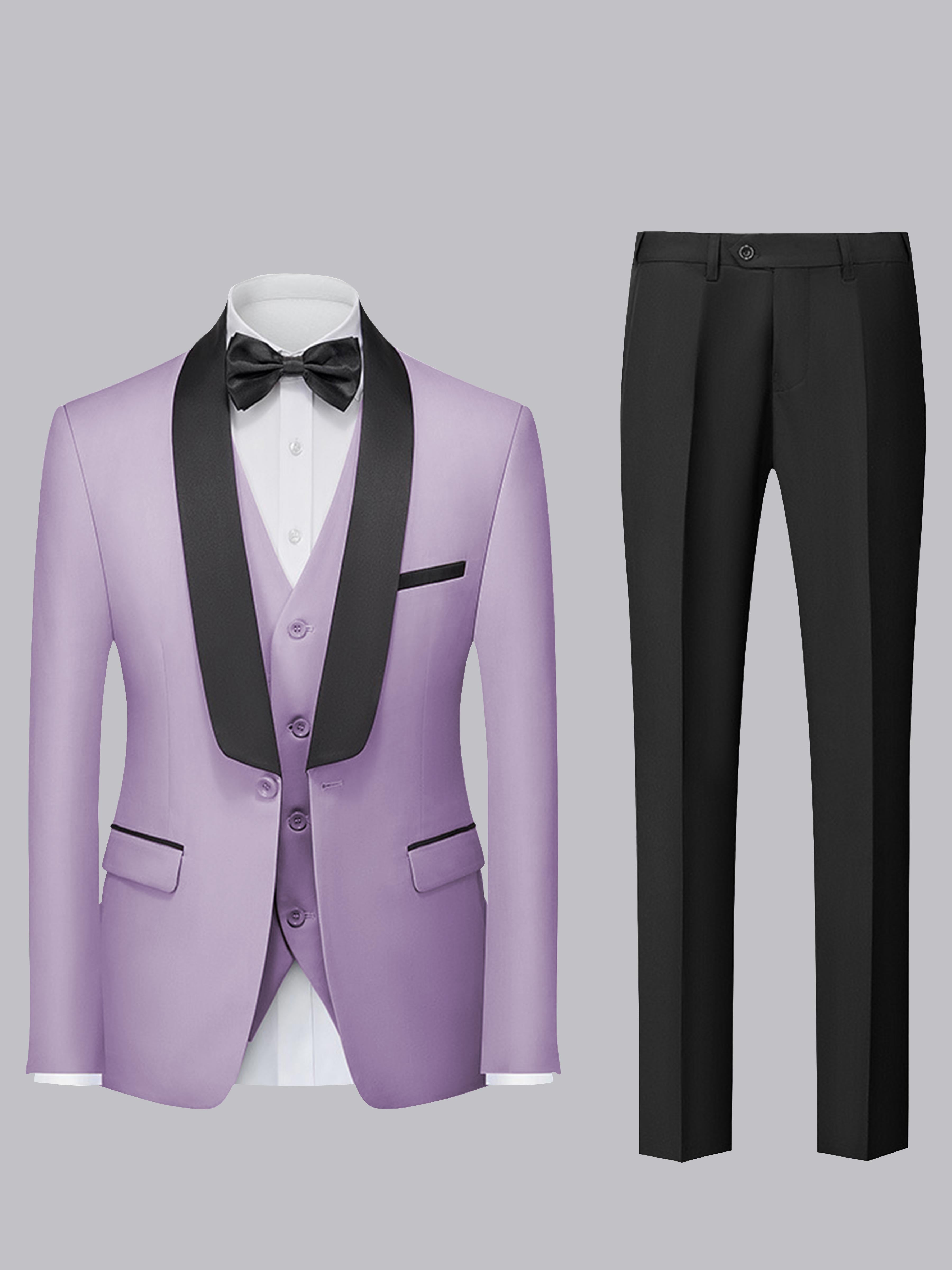 Sleek Men's One Button 3 Pieces Formal Occasion Suits
