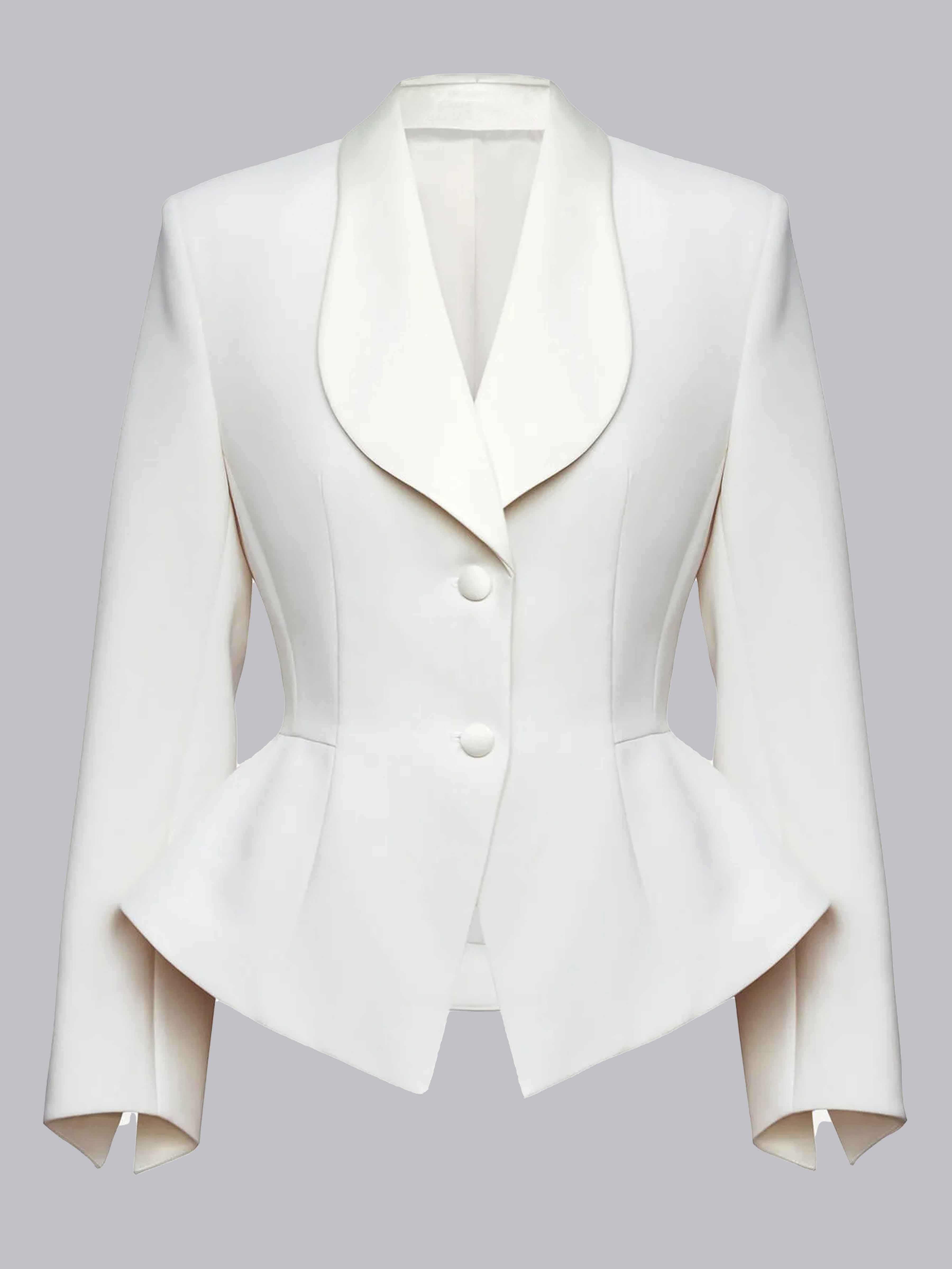 Slim Fit Women's 2 Pieces Shawl Lapel Two Button Guest Suit