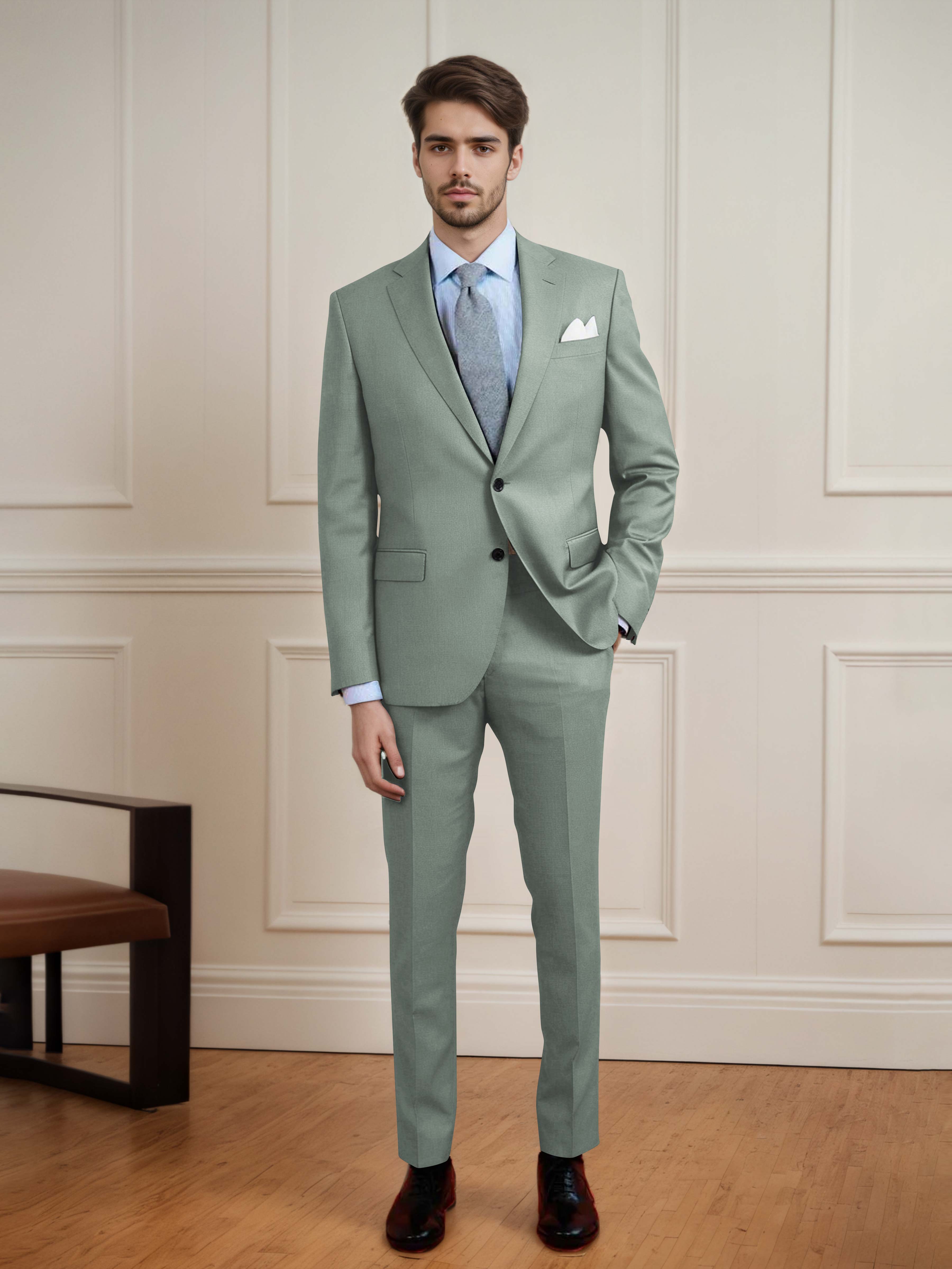 Streamlined Uni Men's Two Buttons 2 Pieces Casual Suit