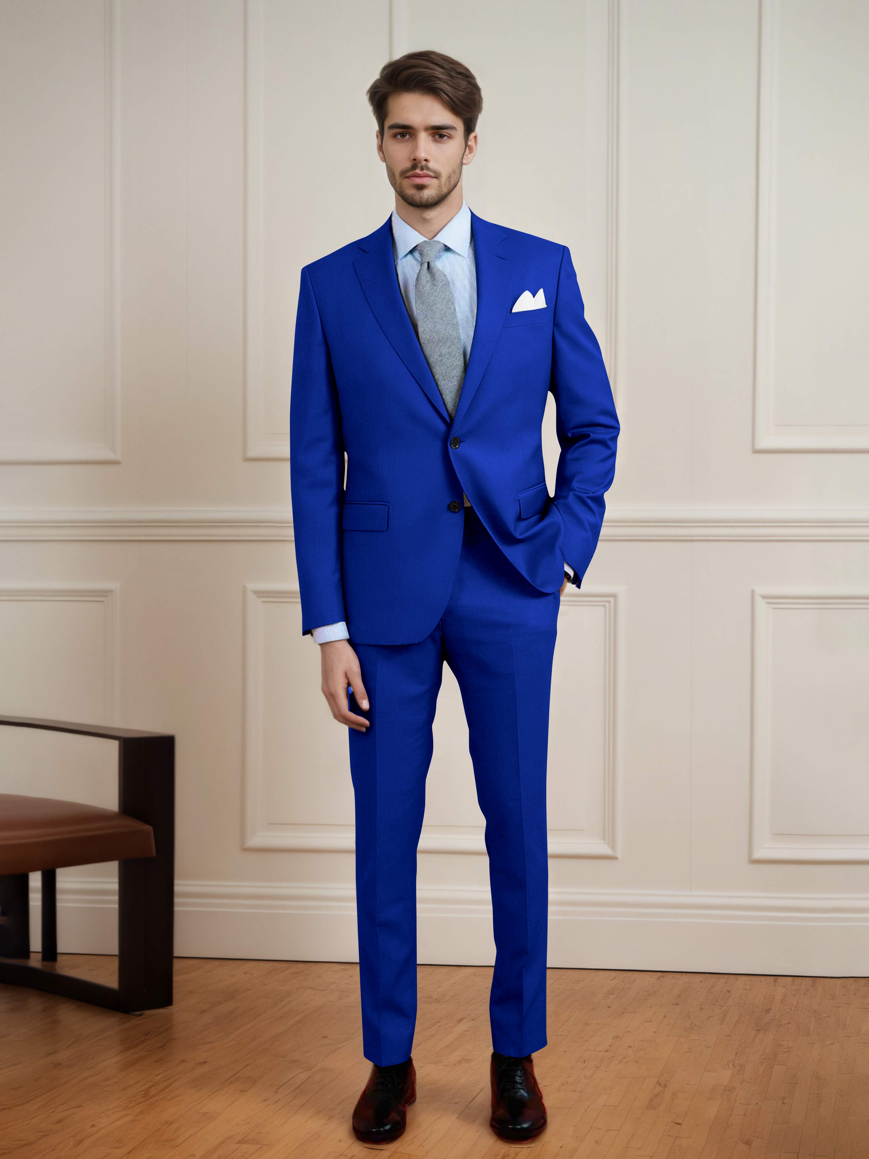 Streamlined Uni Men's Two Buttons 2 Pieces Casual Suit