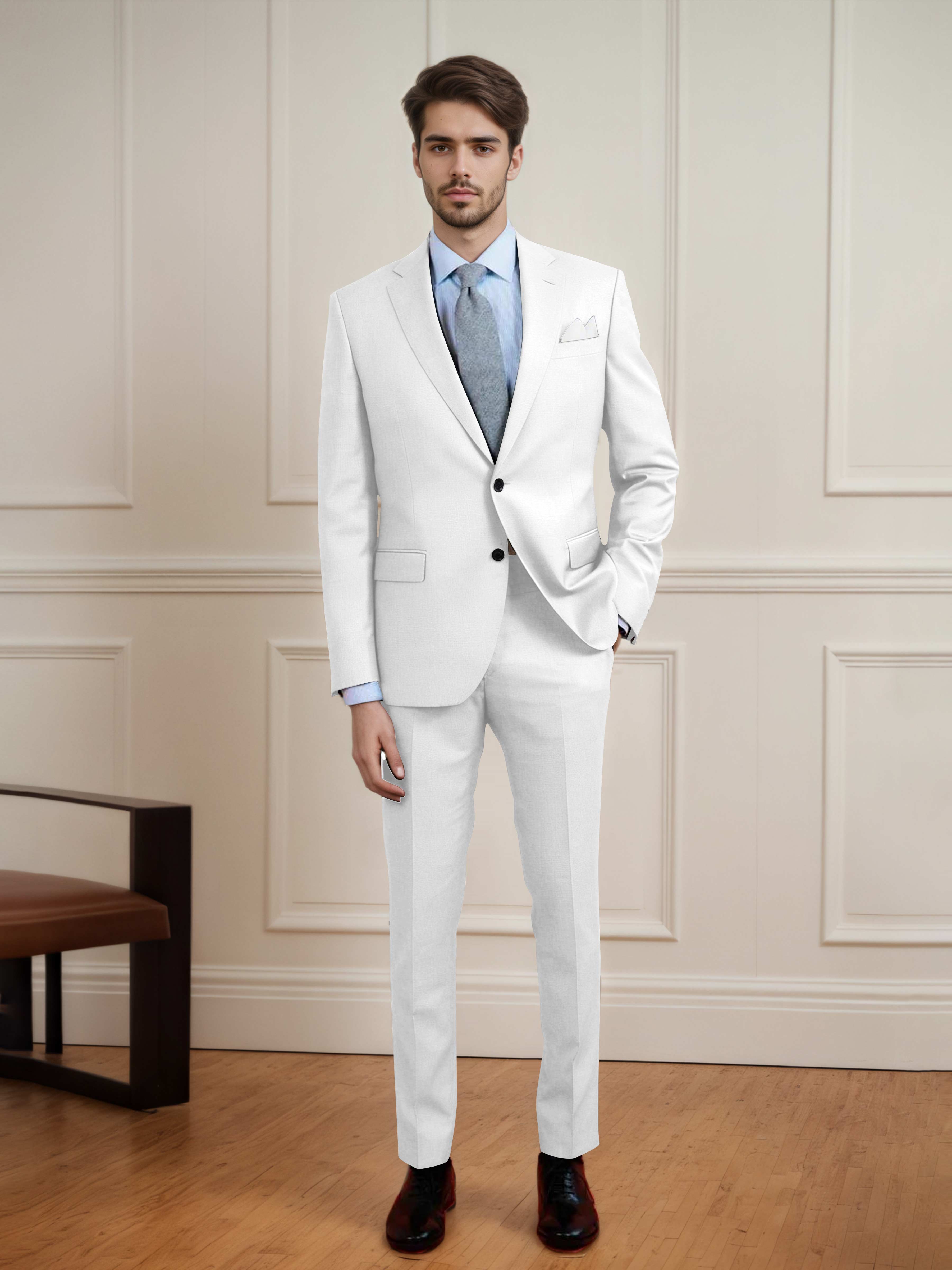 Streamlined Uni Men's Two Buttons 2 Pieces Casual Suit