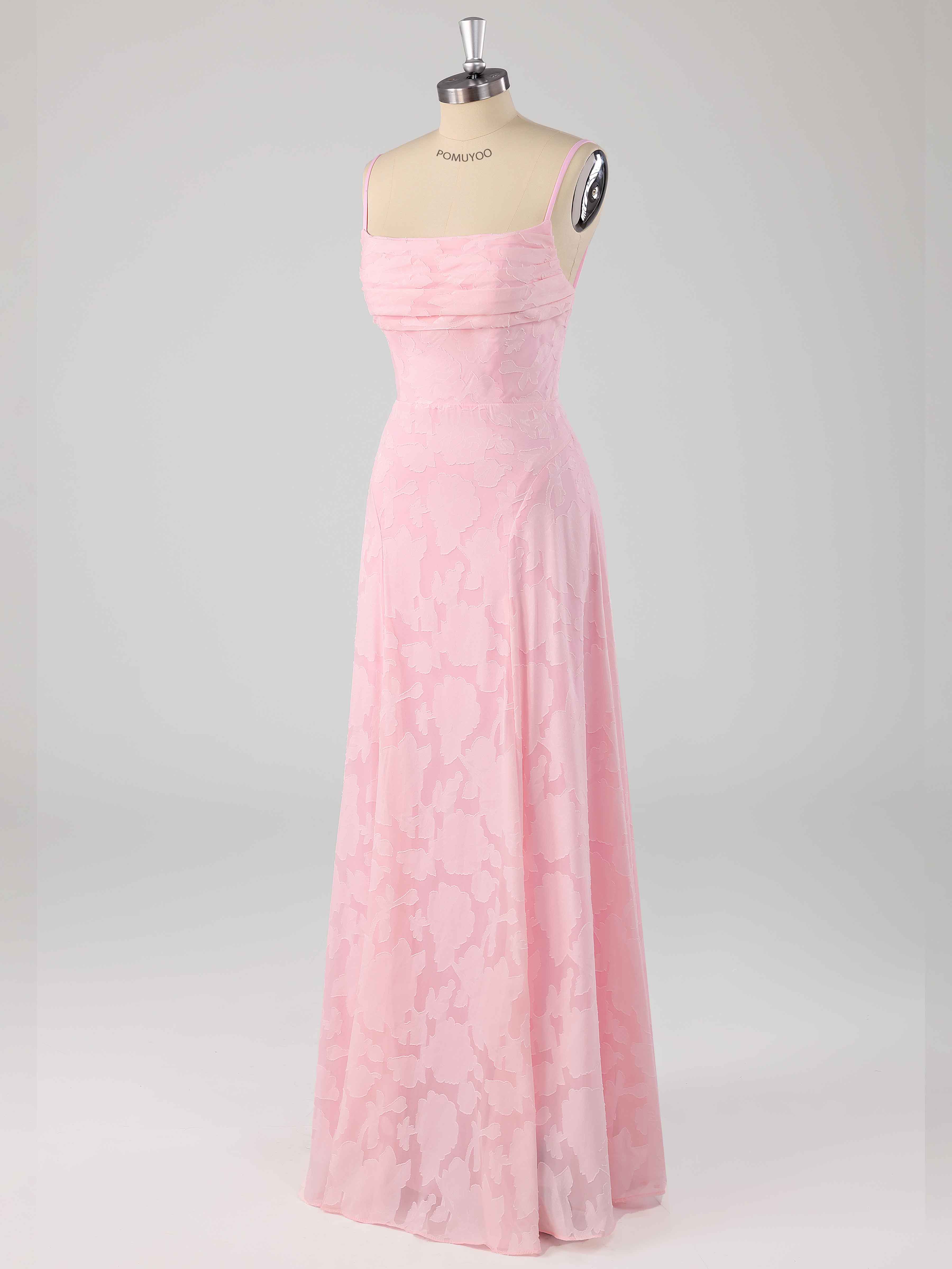 Stylish Cowl Backless Long Floral Lace Occasion Dresses