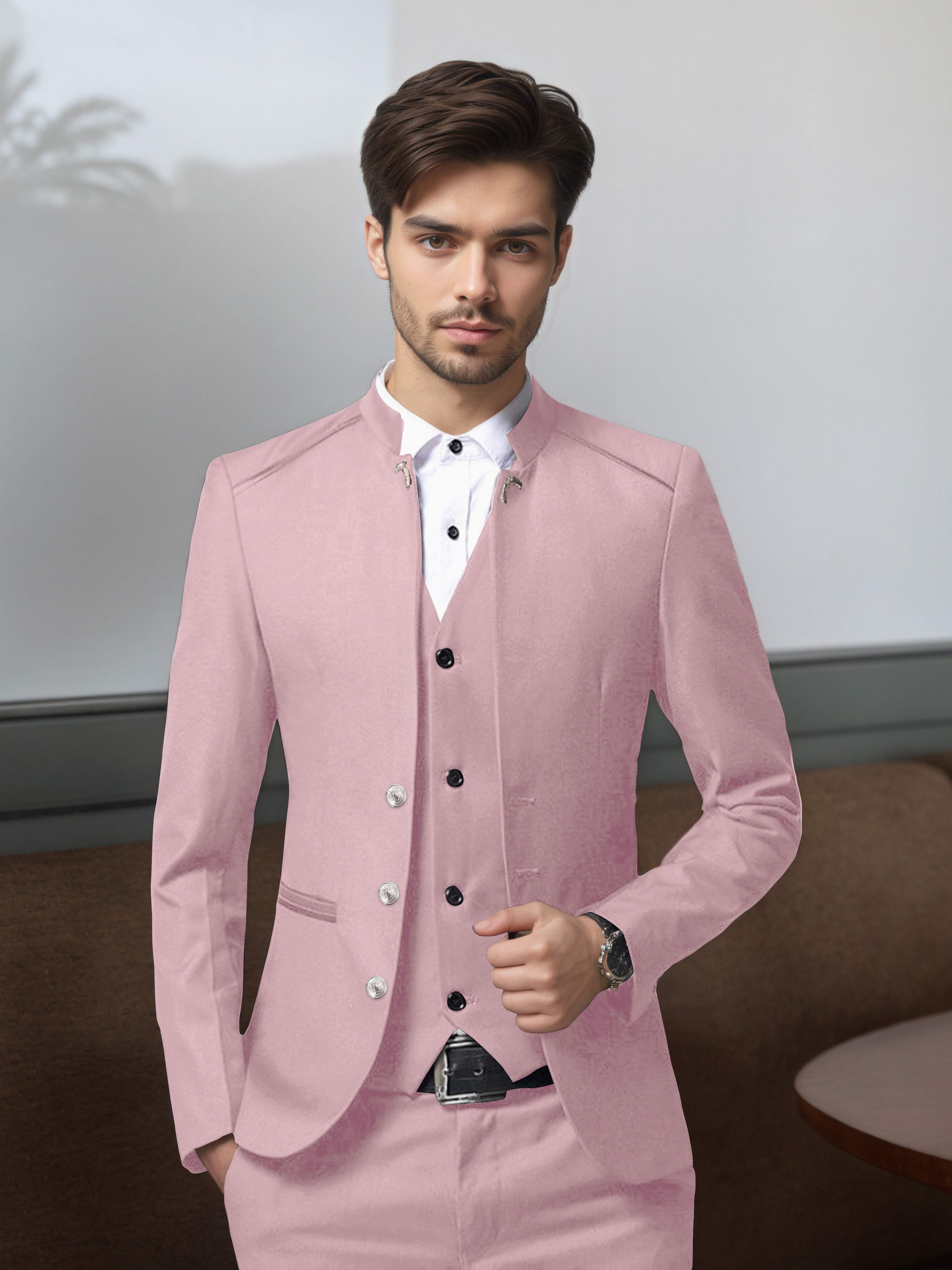 Vintage Men's Structured Single Breasted 3 Pieces Suits