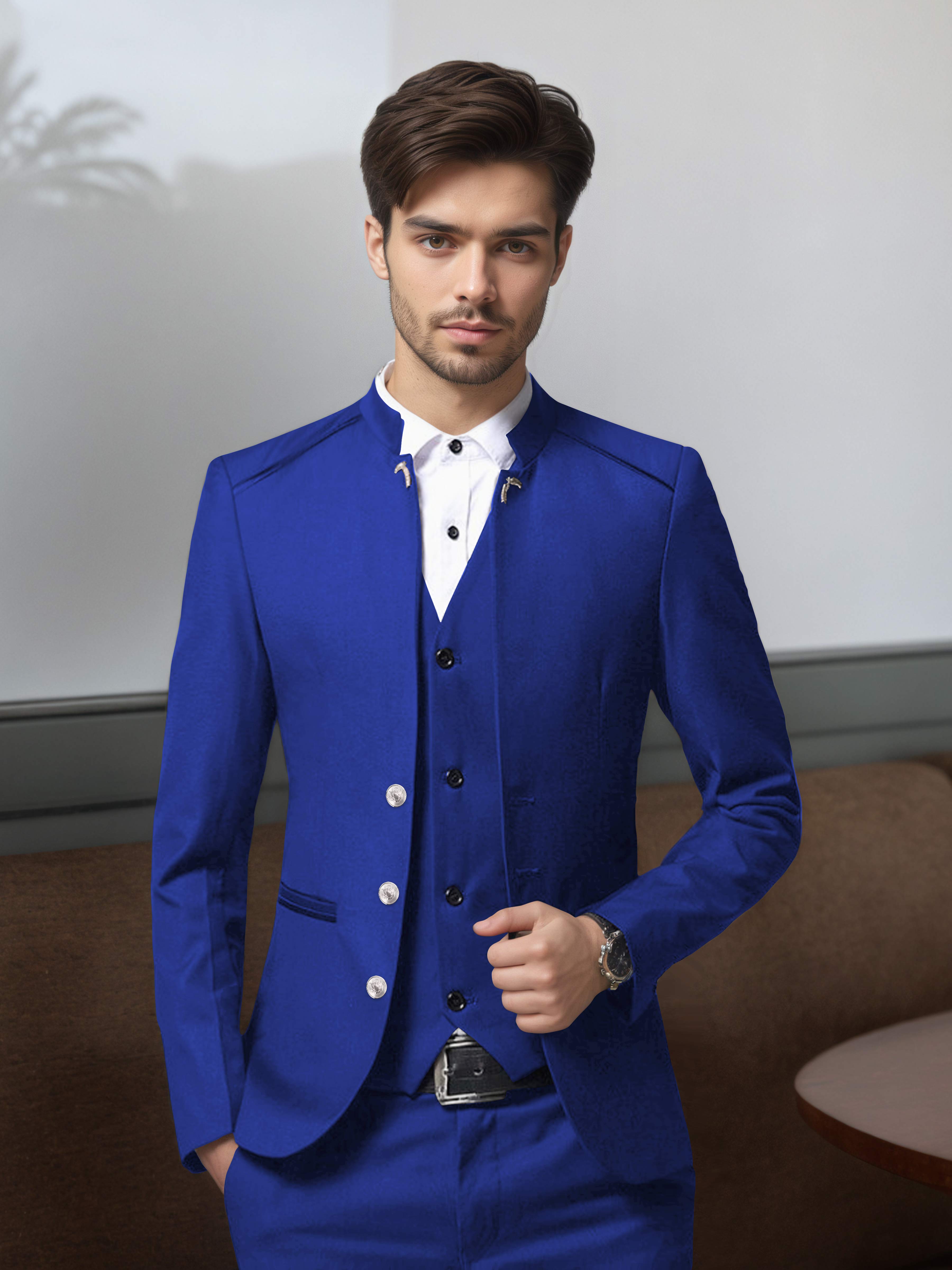 Vintage Men's Structured Single Breasted 3 Pieces Suits