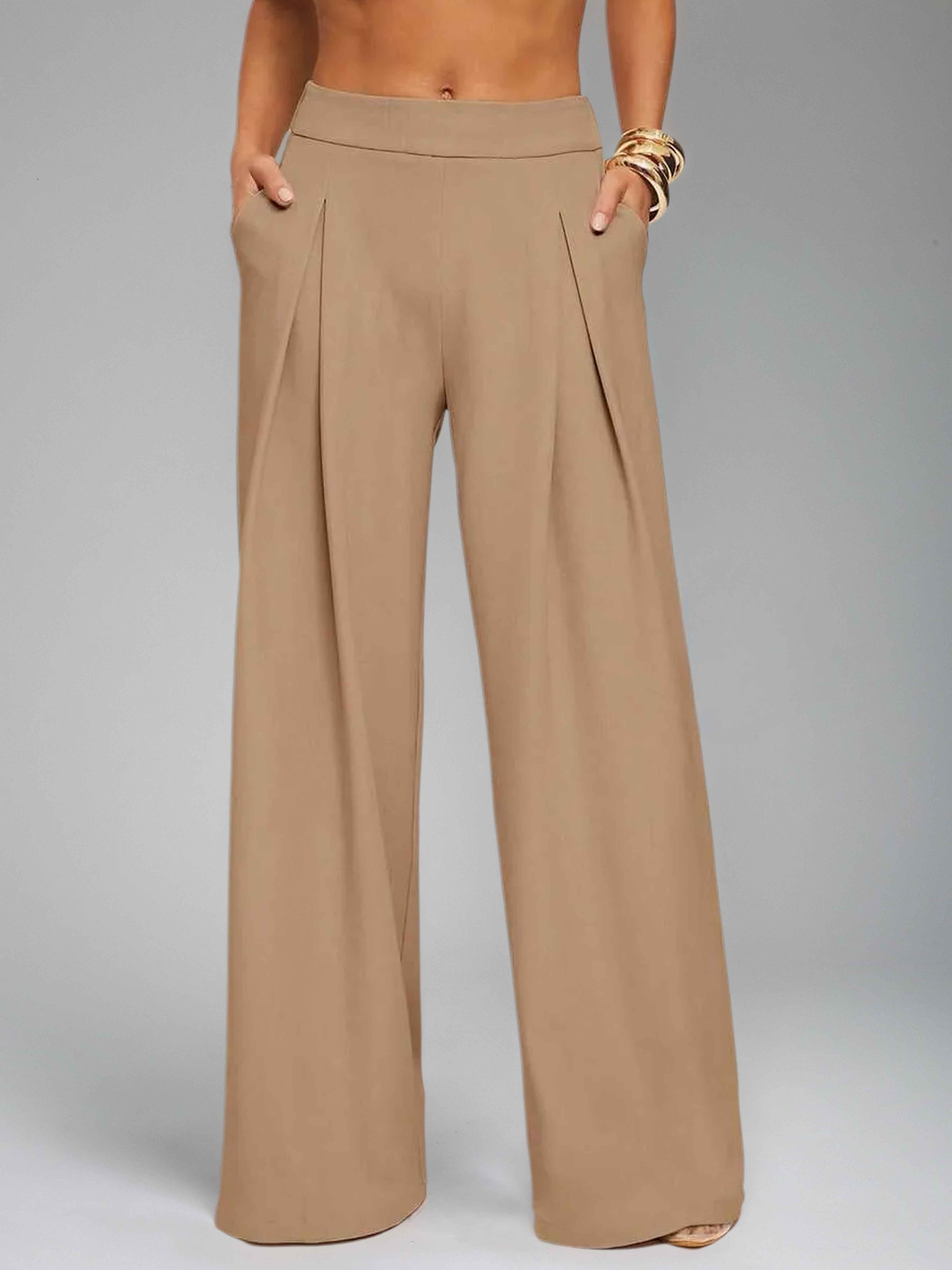 Versatile Women's Wide Leg Suit Trousers