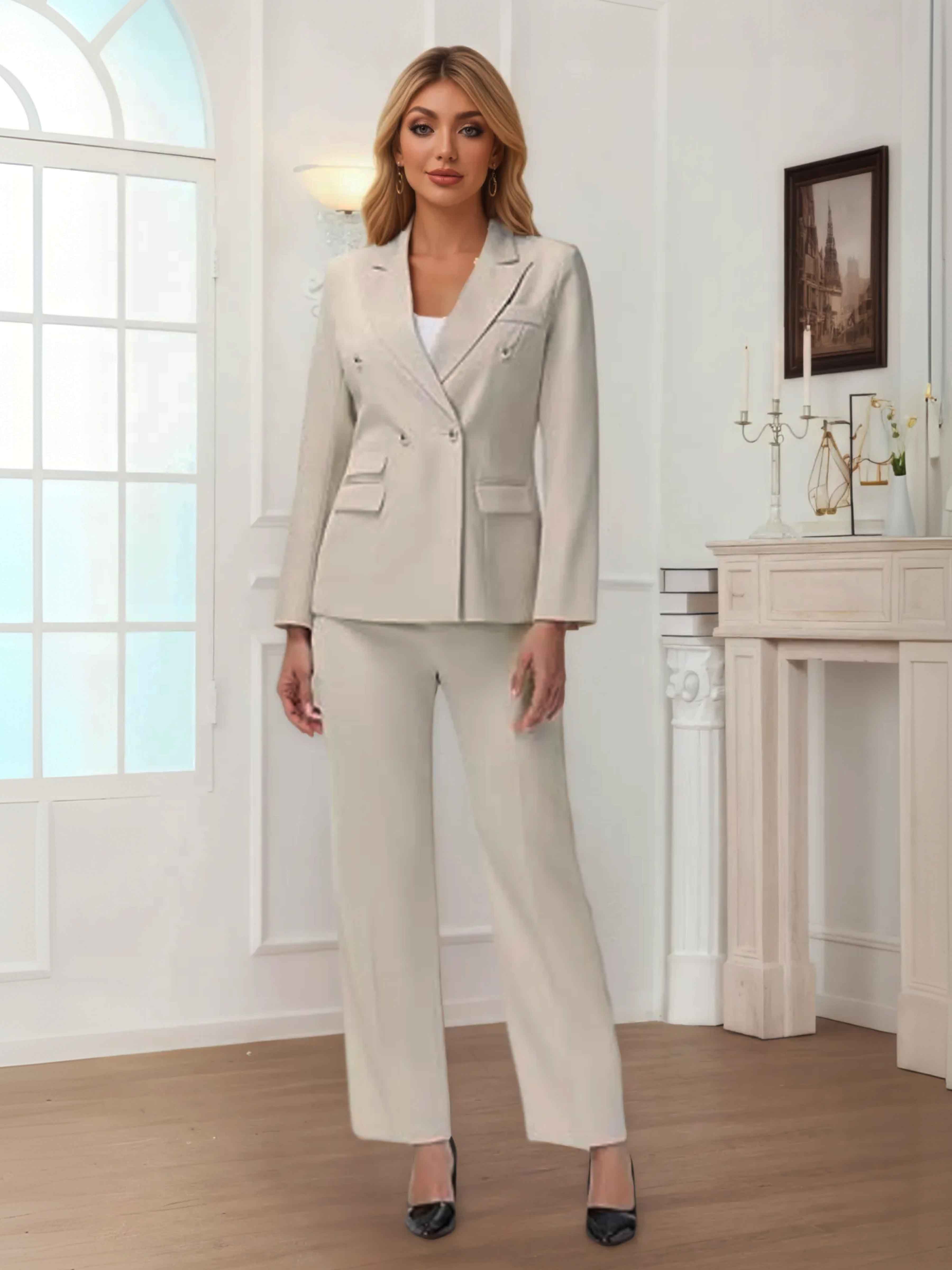 Powerful Women's 2 Pieces Uni Double Breasted Formal Suit