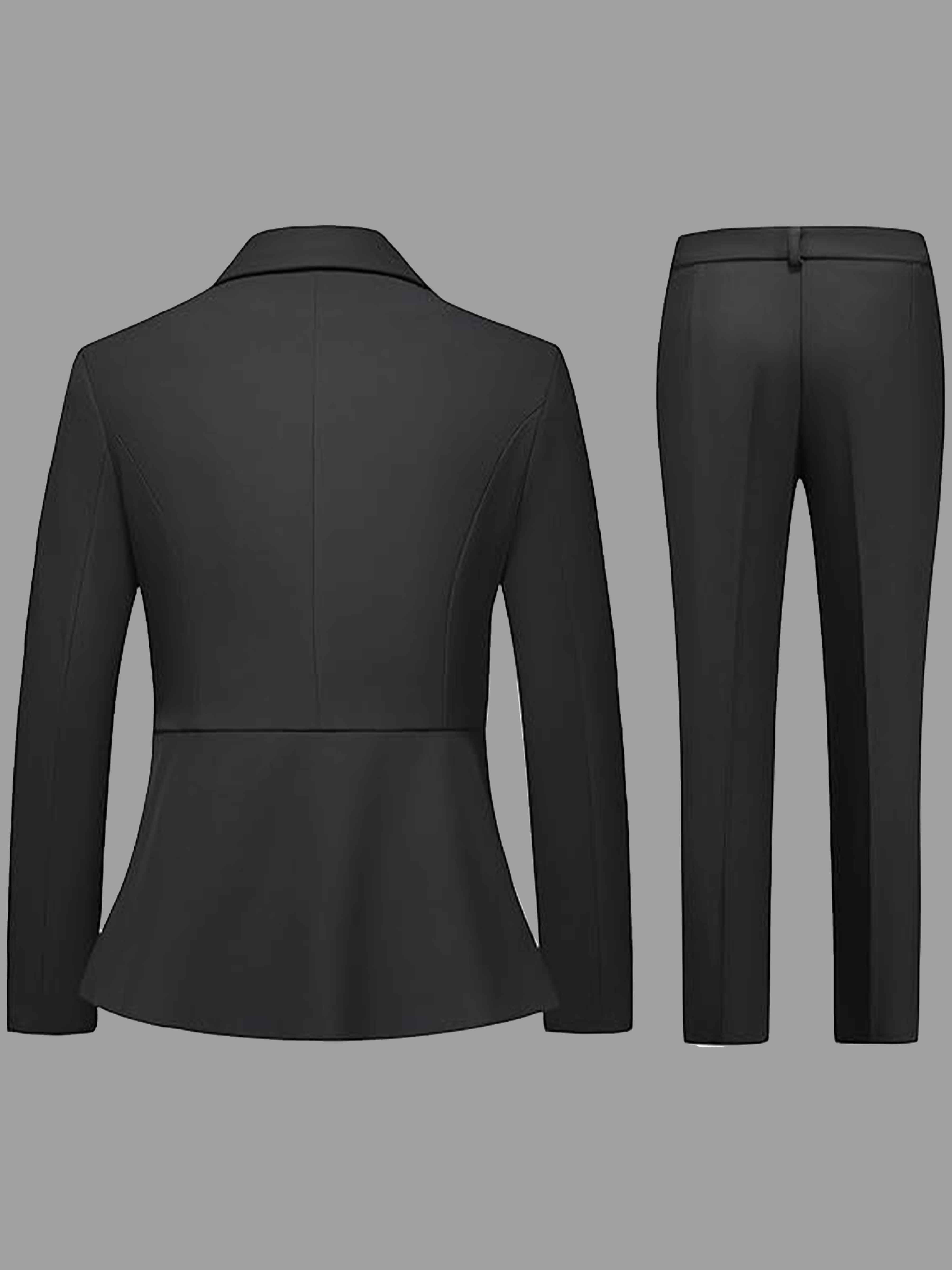 Sharp Women's 2 Pieces Notch Lapel Guest Suit With Belt