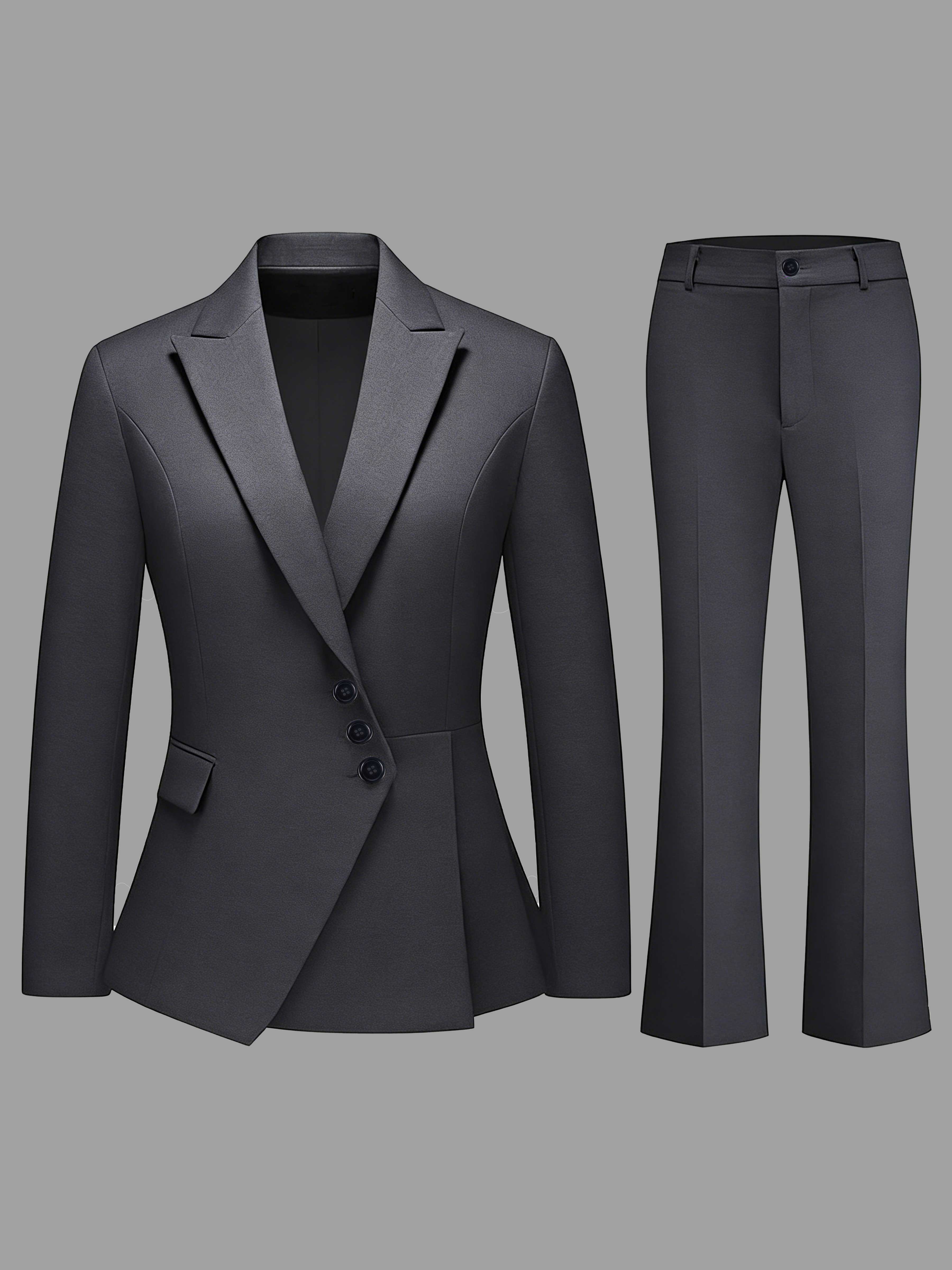 Flattering Women's 2 Pieces Single Three Buttons Formal Suit