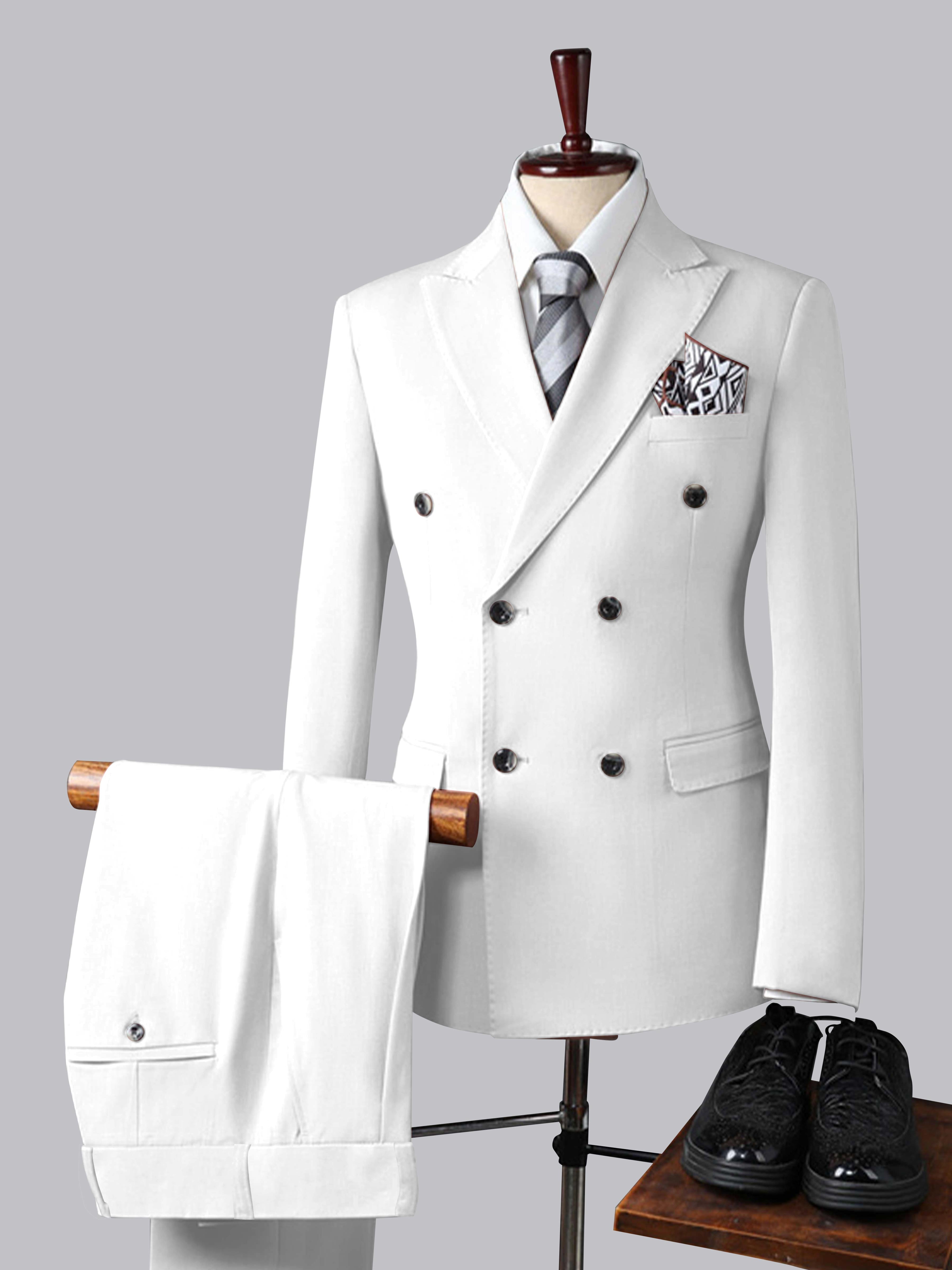 Men's Slim Fit Double Breasted 3 Pieces Wedding Suits