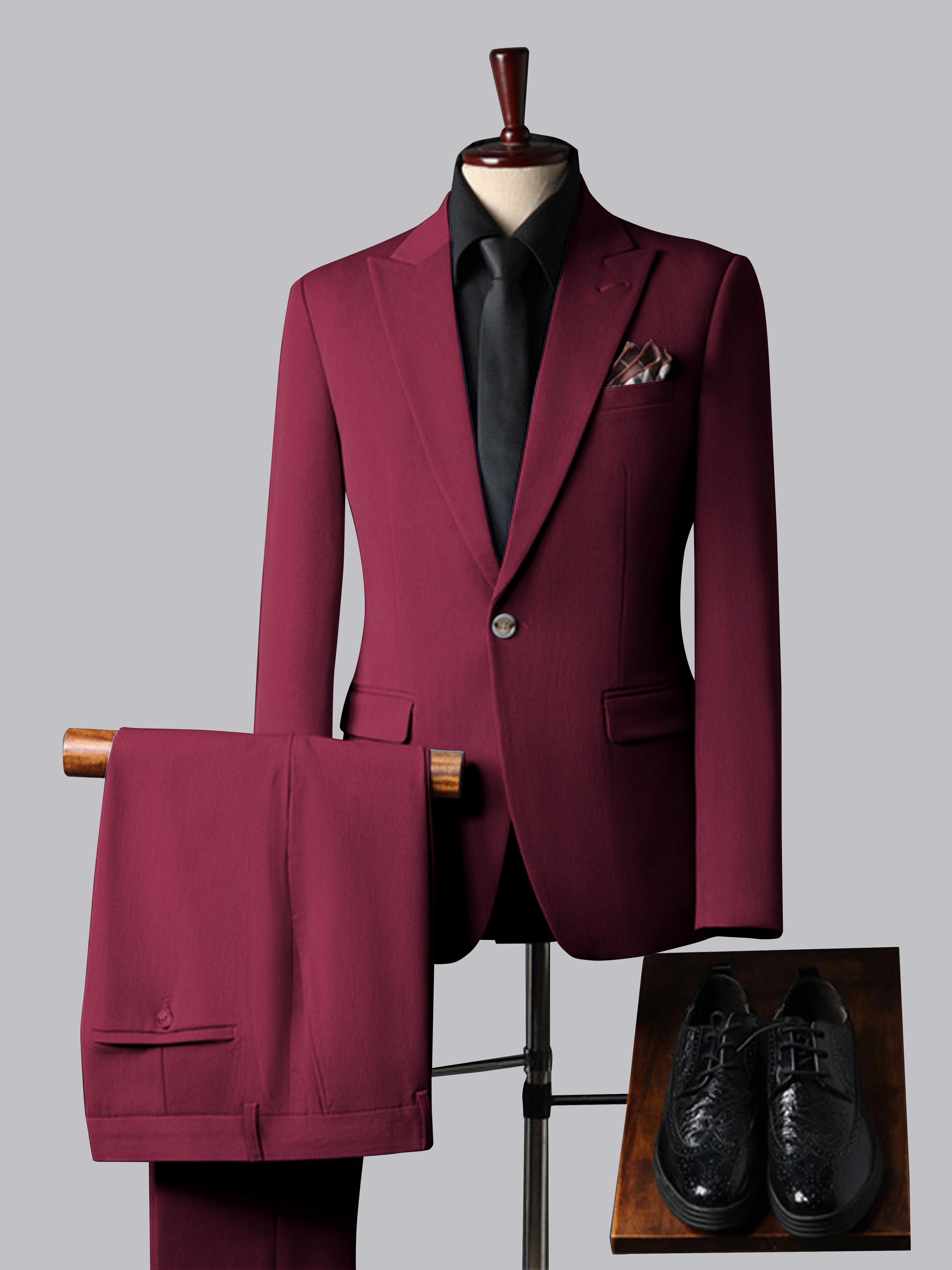 Men's Tailored Fit Single Breasted One-Button 3 Pieces Wedding Suits