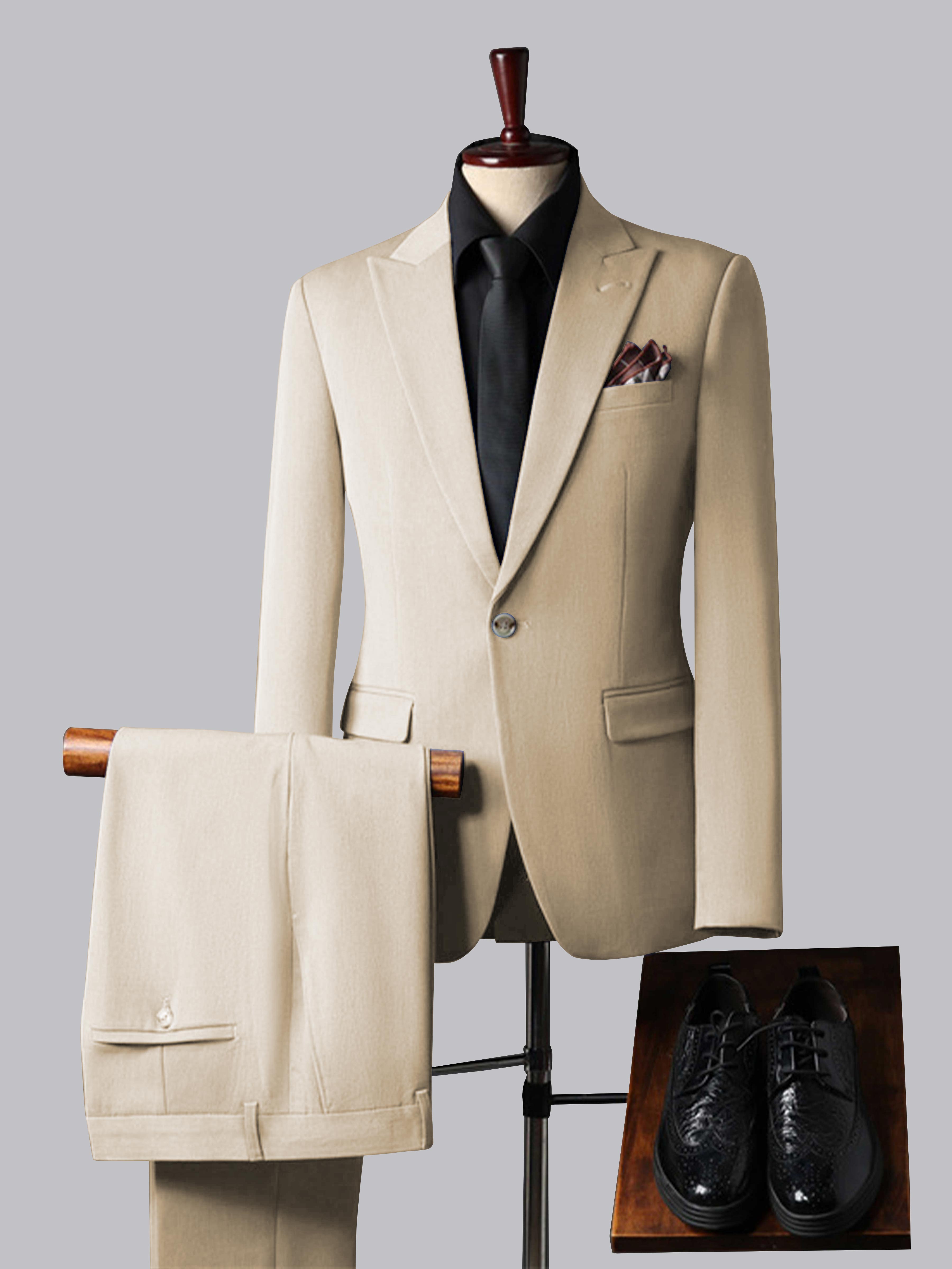 Men's Tailored Fit Single Breasted One-Button 3 Pieces Wedding Suits