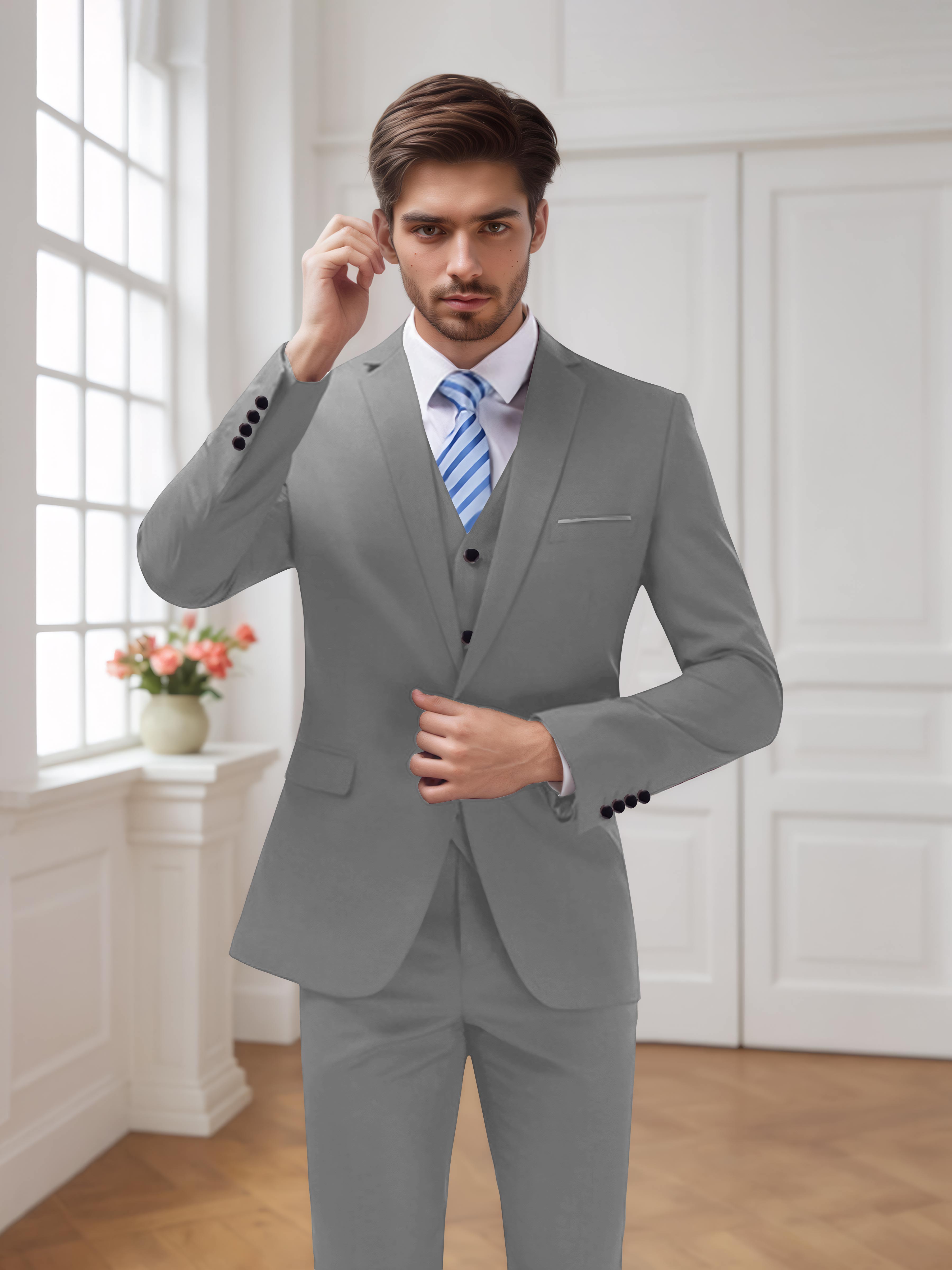 Modern Men's One Button 3 Pieces Wedding Suits