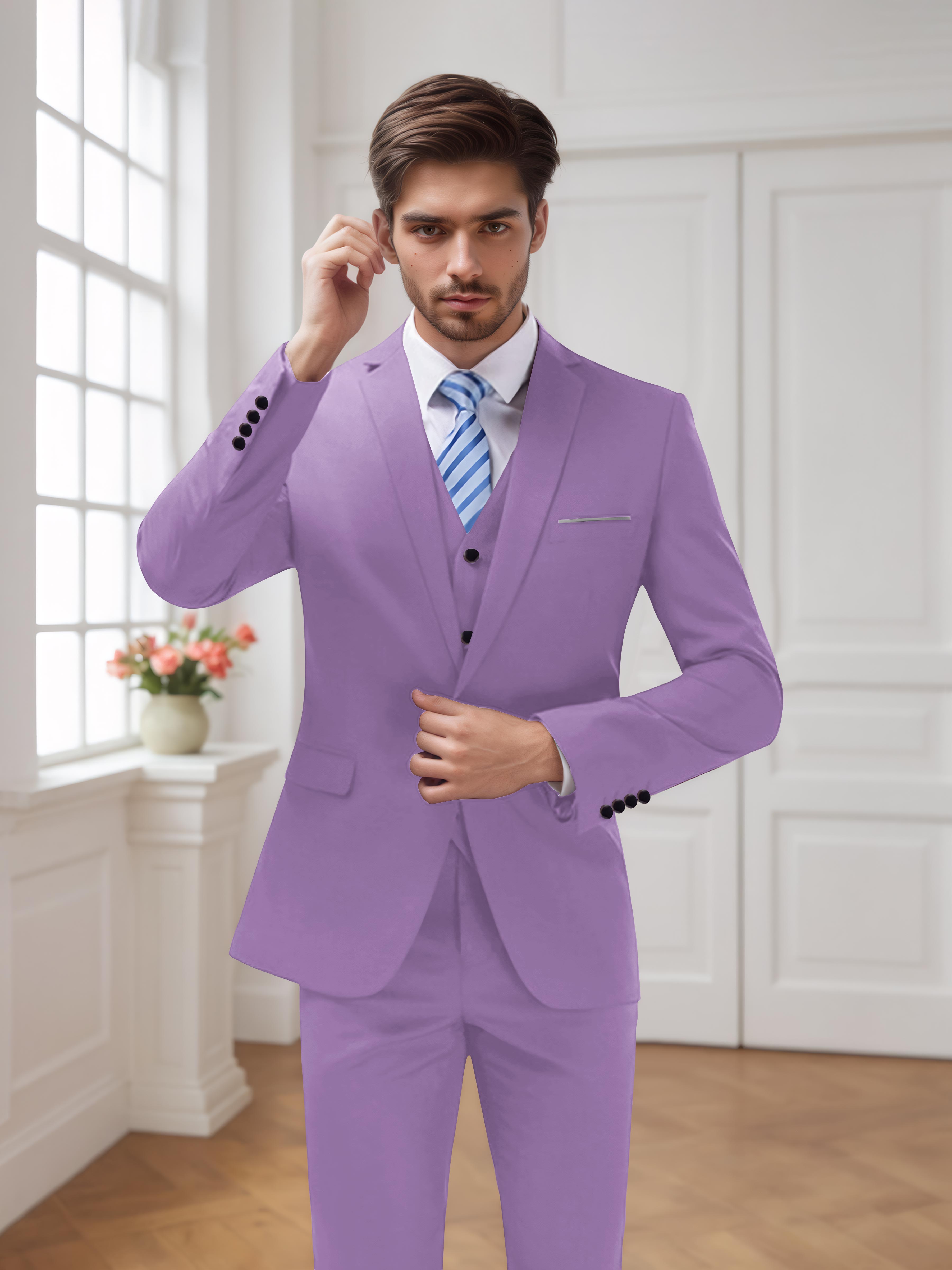 Modern Men's One Button 3 Pieces Wedding Suits