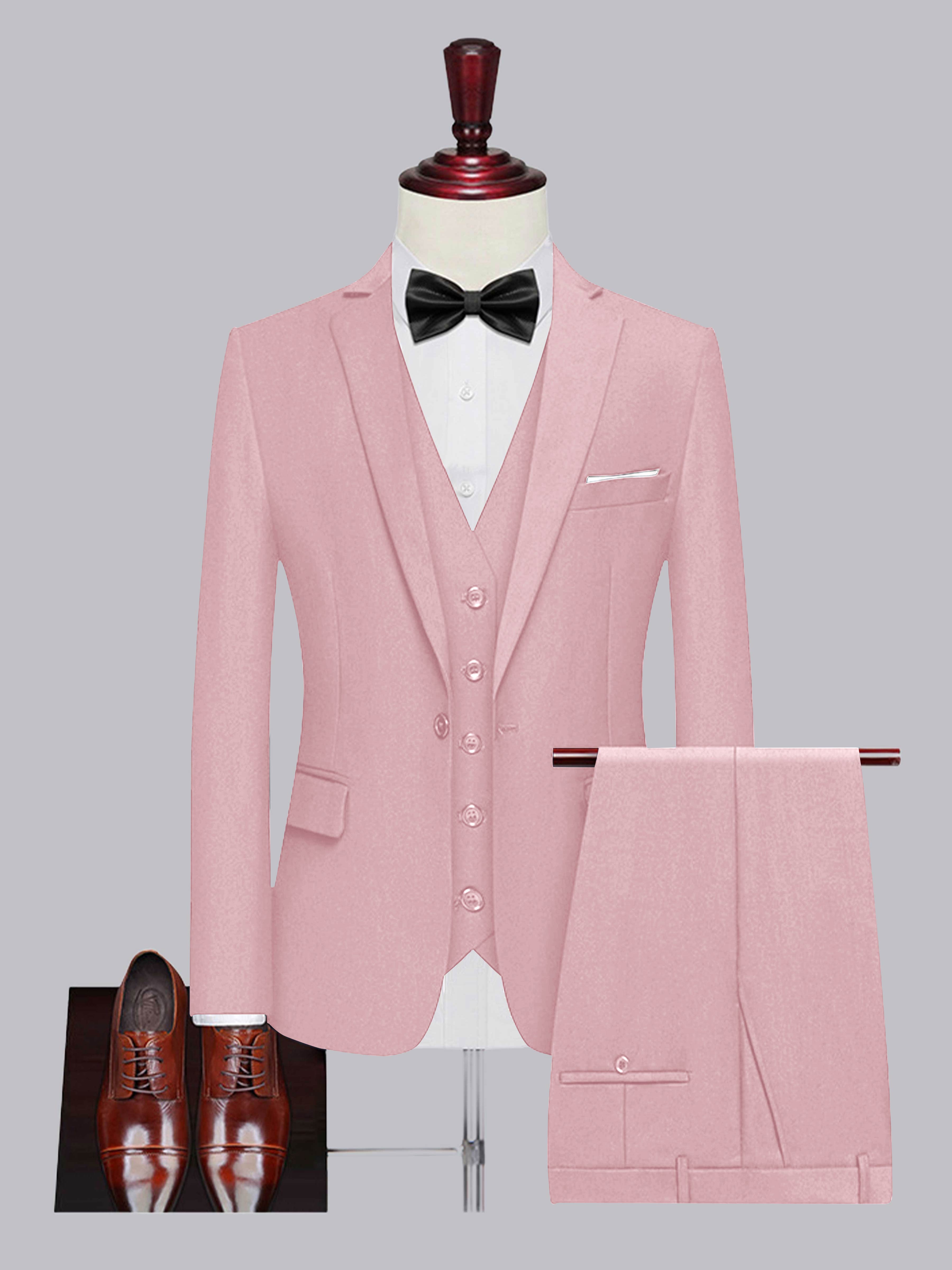 Men's One Button 3 Pieces Wedding Suits