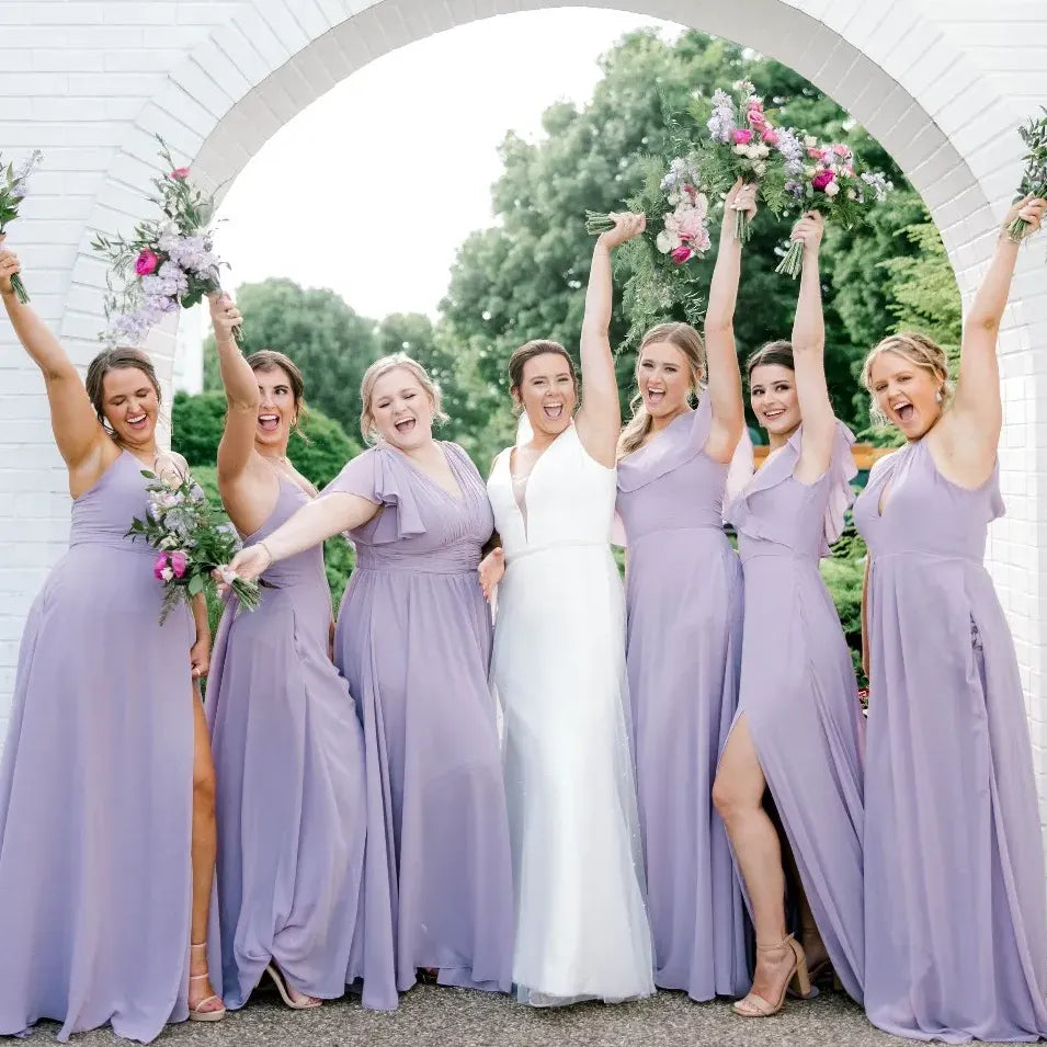 lilac bridesmaid dress