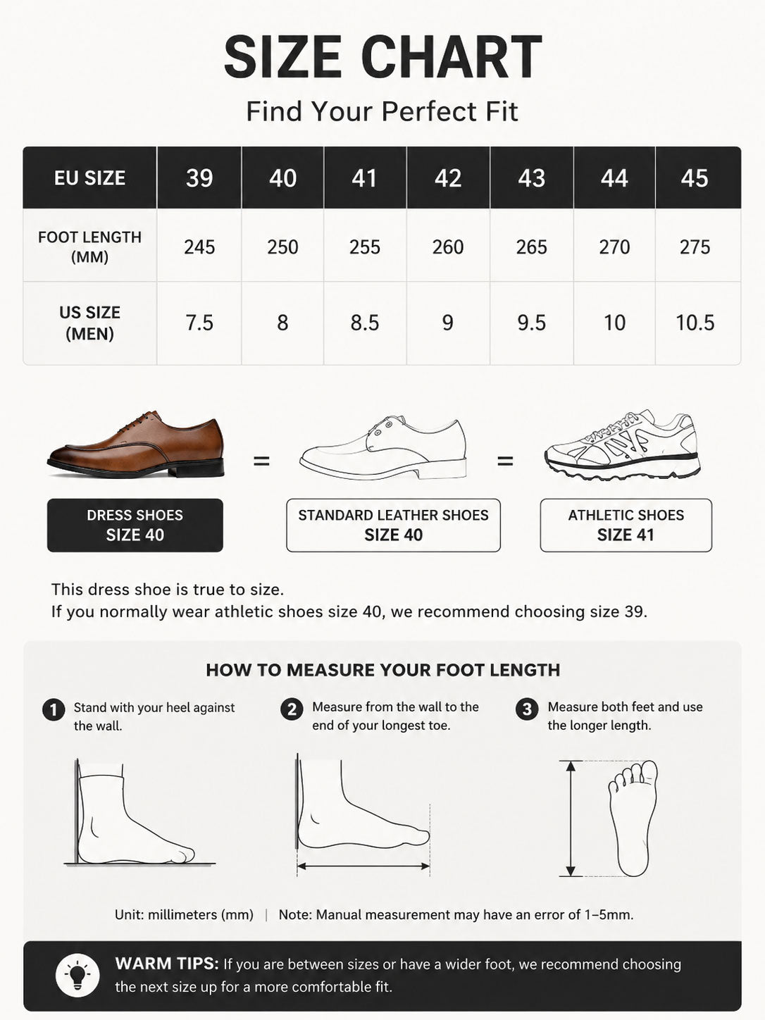 Men’s Classic Wingtip Derby Dress Shoes
