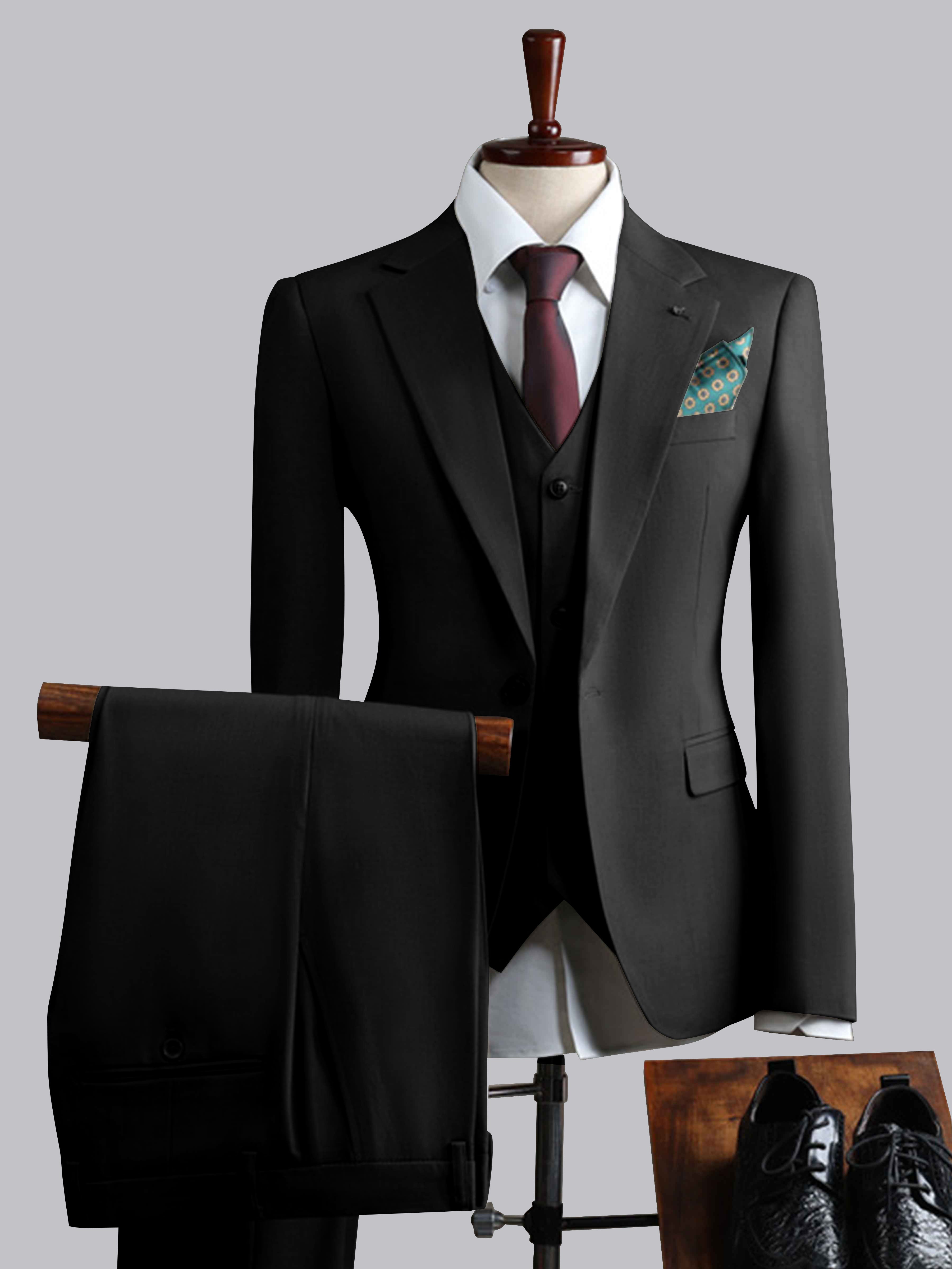 Men's Slim Fit One Button 3 Pieces Formal Suits