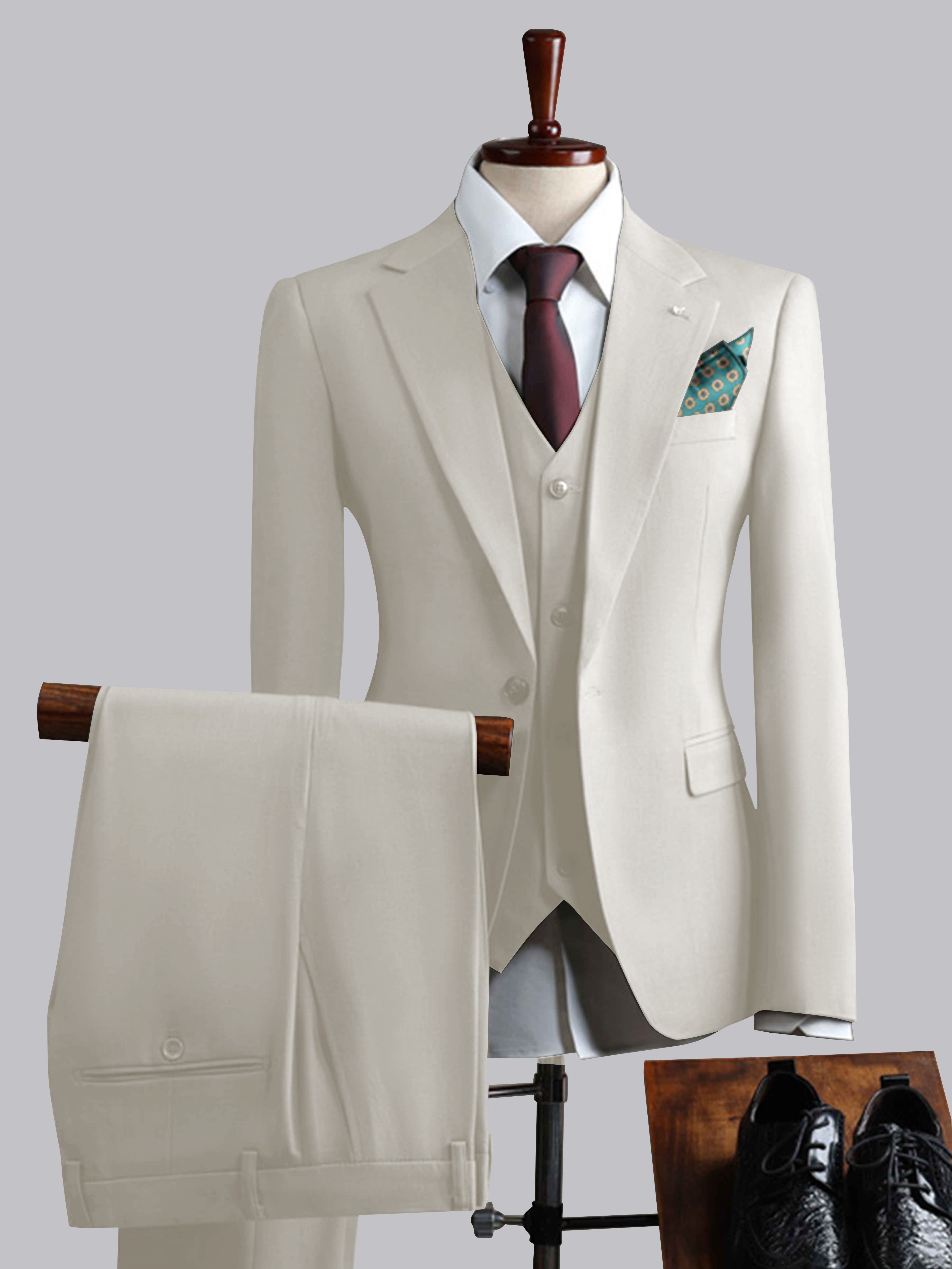 Men's Slim Fit One Button 3 Pieces Formal Suits