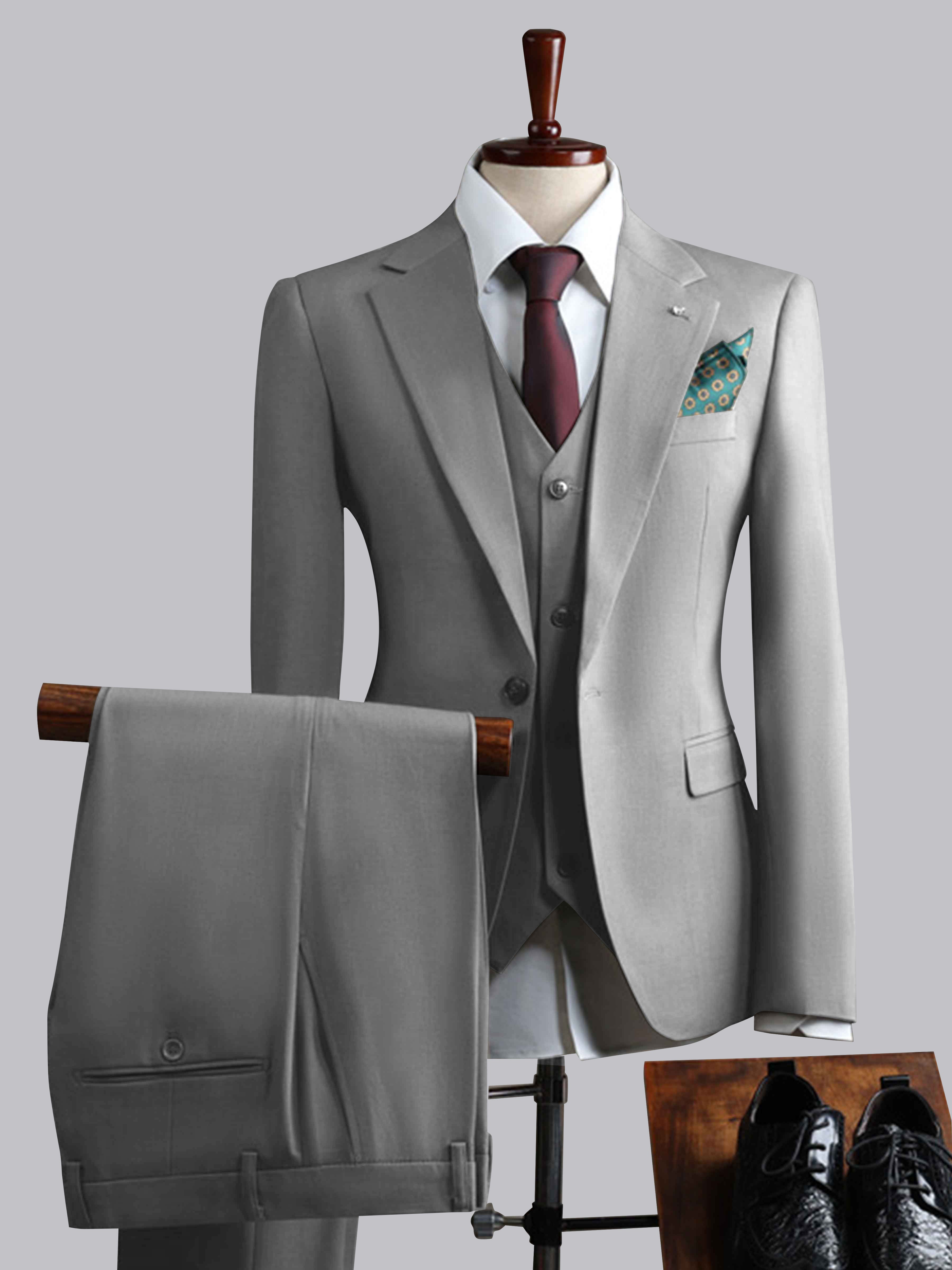 Men's Slim Fit One Button 3 Pieces Formal Suits