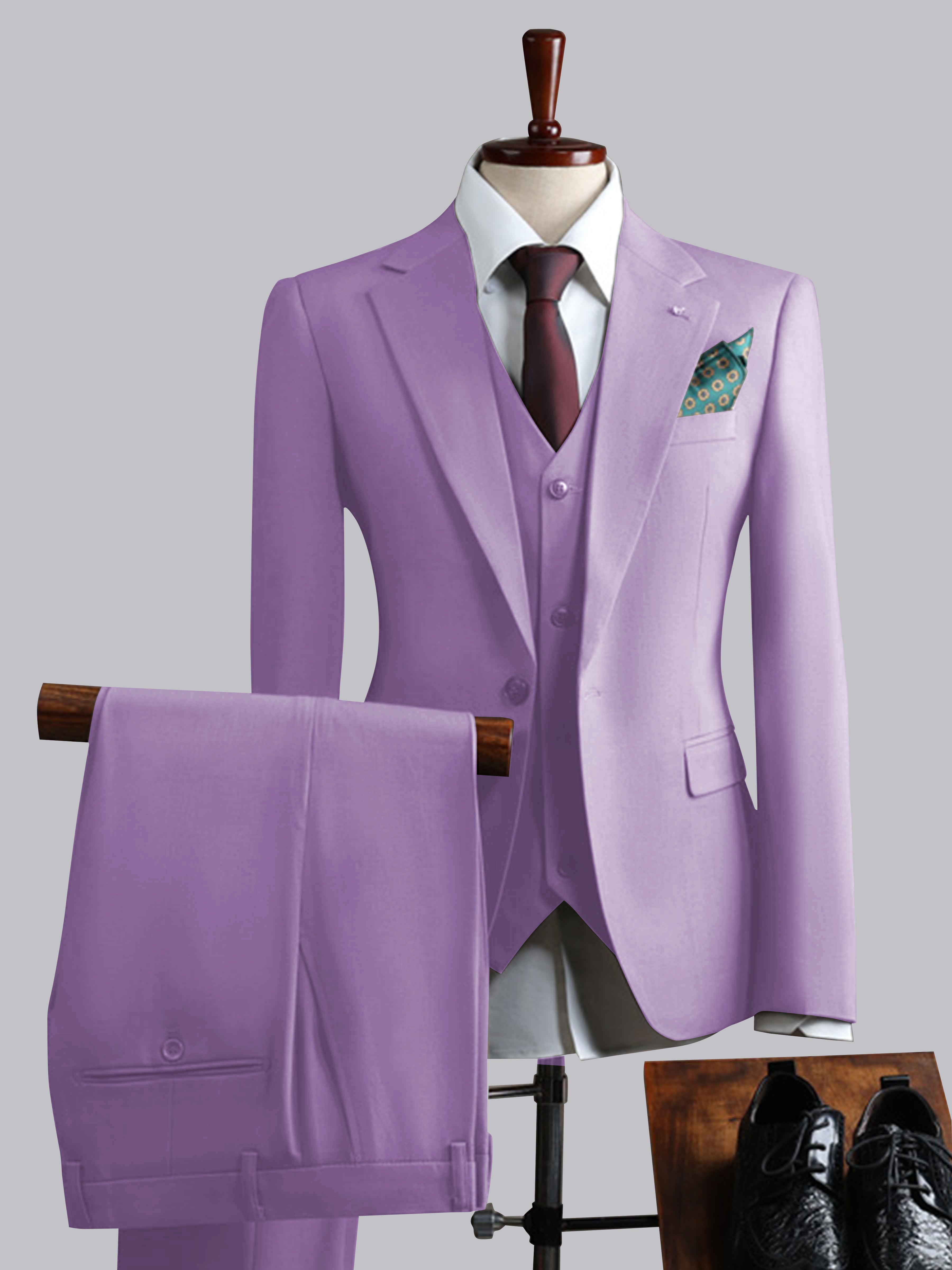 Men's Slim Fit One Button 3 Pieces Formal Suits