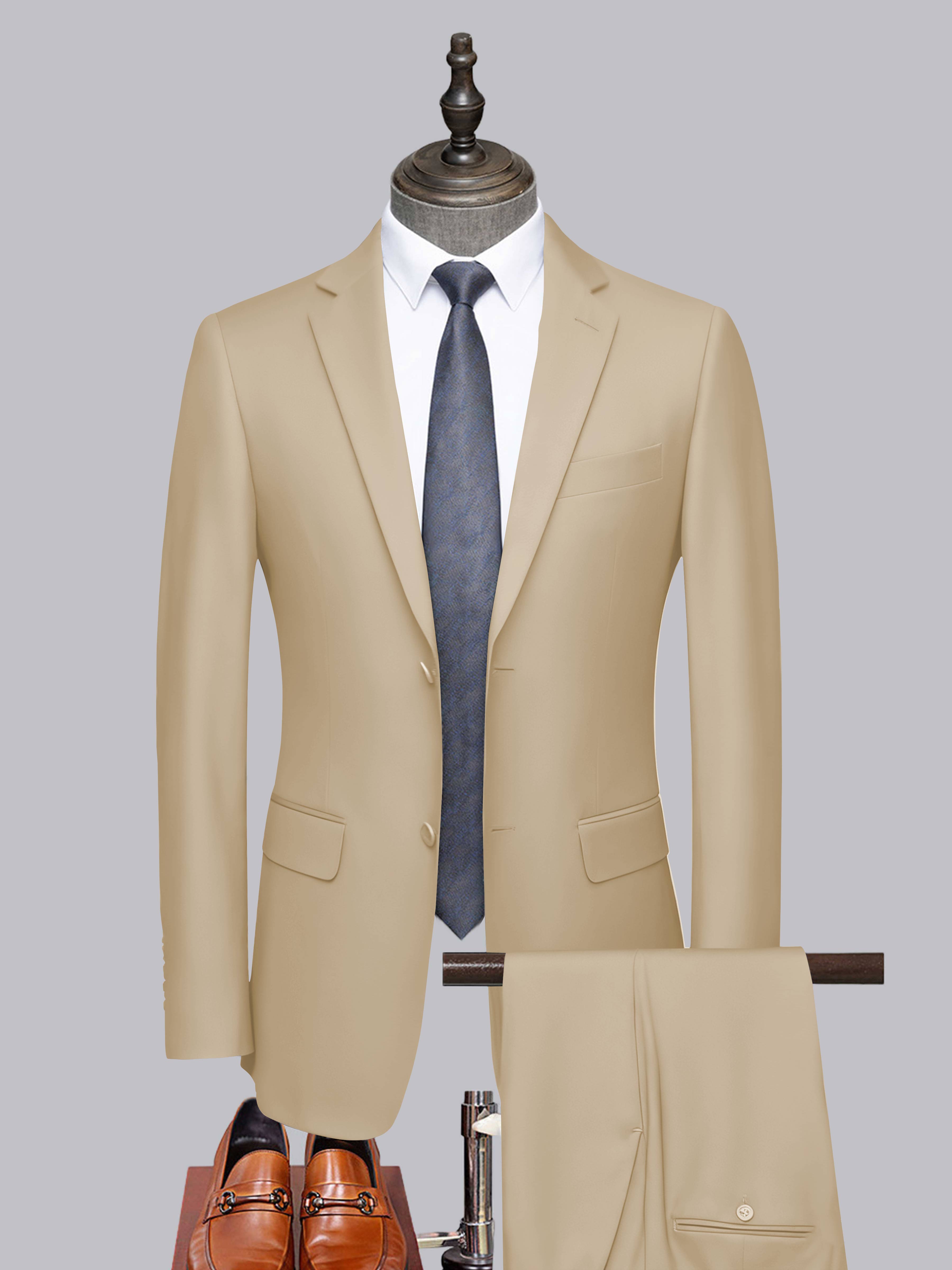 Men's Tailored Fit Two-Buttons 2 Pieces Formal Suits