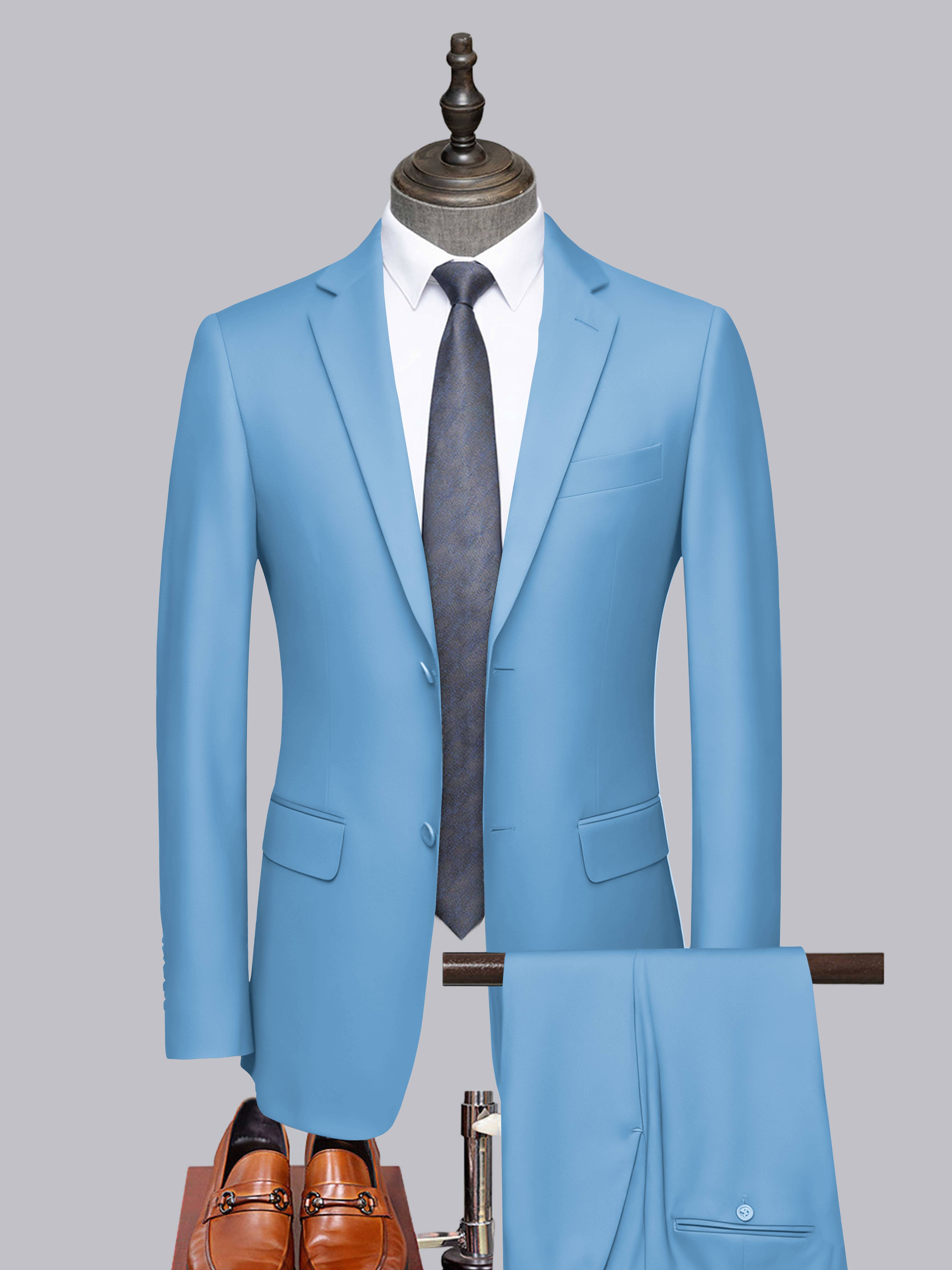 Men's Tailored Fit Two-Buttons 2 Pieces Formal Suits