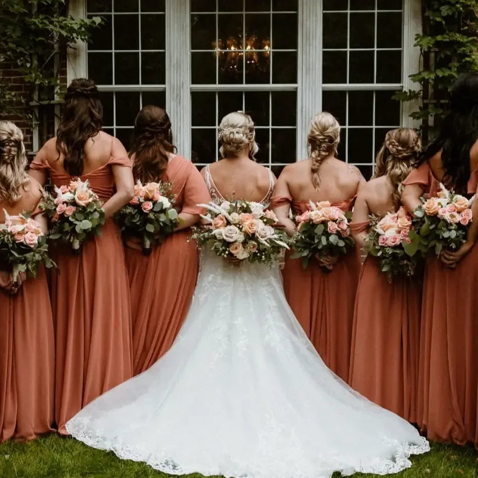 terracotta bridesmaid dress