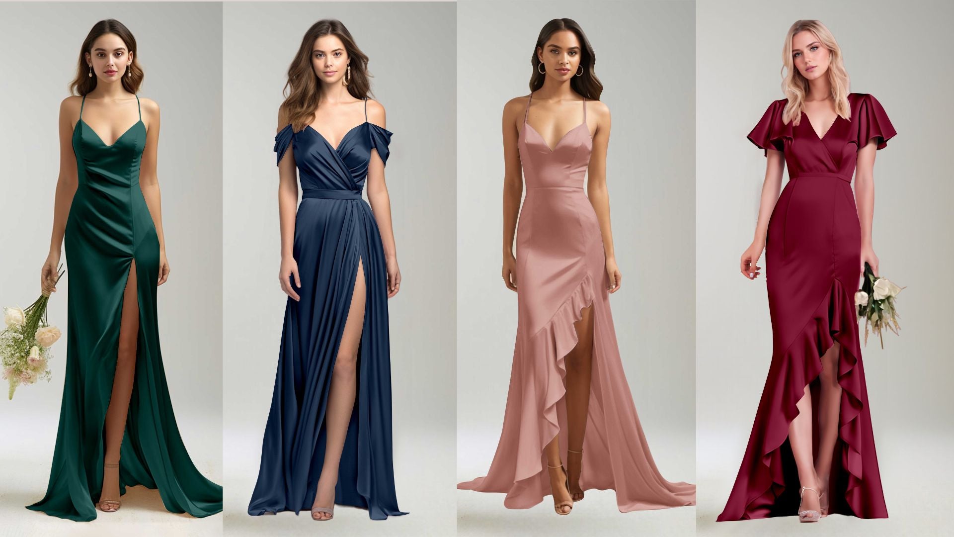 5 New Satin Party Dresses 2024