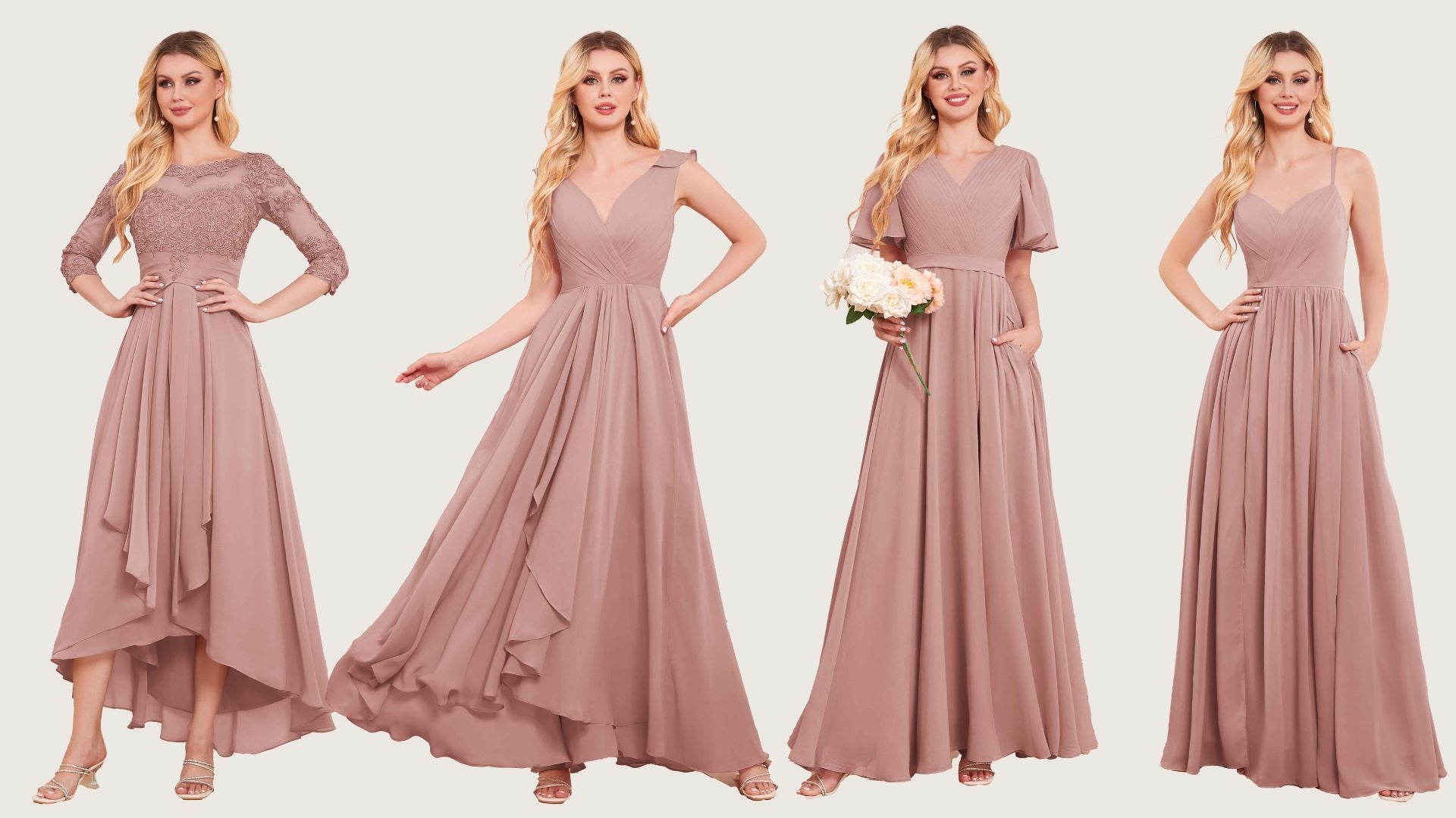 The Best Bridal Party Look with Pink Dresses