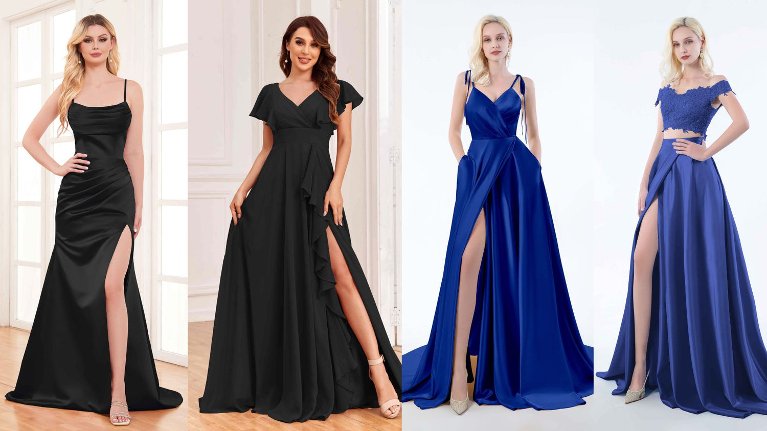 Unleash Individuality & Unity: How to Combine Royal Blue & Black Dresses