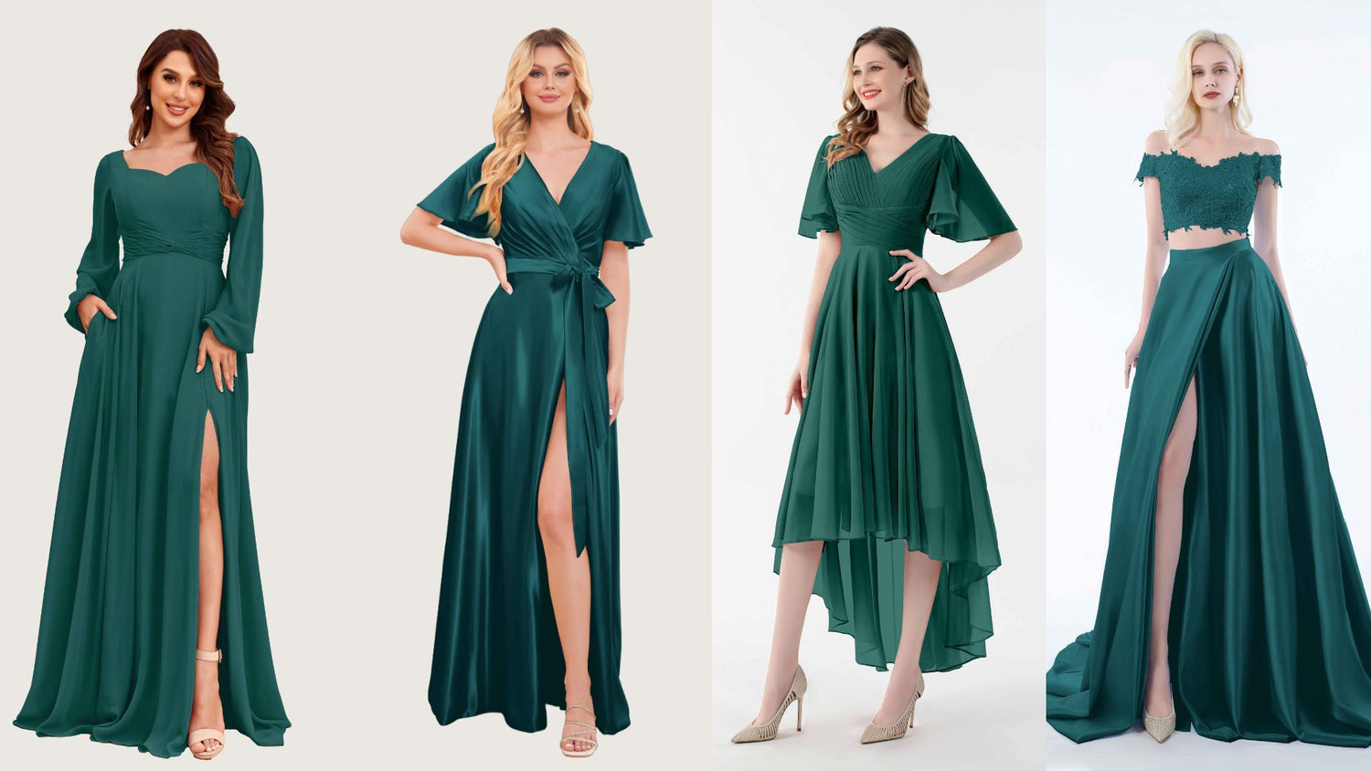 Teal Bridesmaid Dresses for a Gorgeous Pop of Color