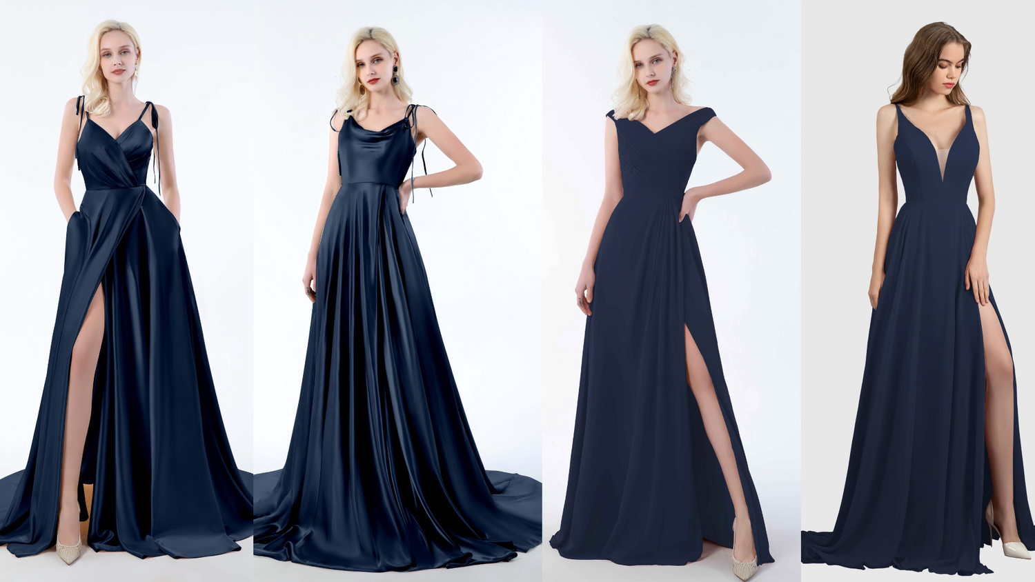 Navy Blue Bridesmaid Dresses