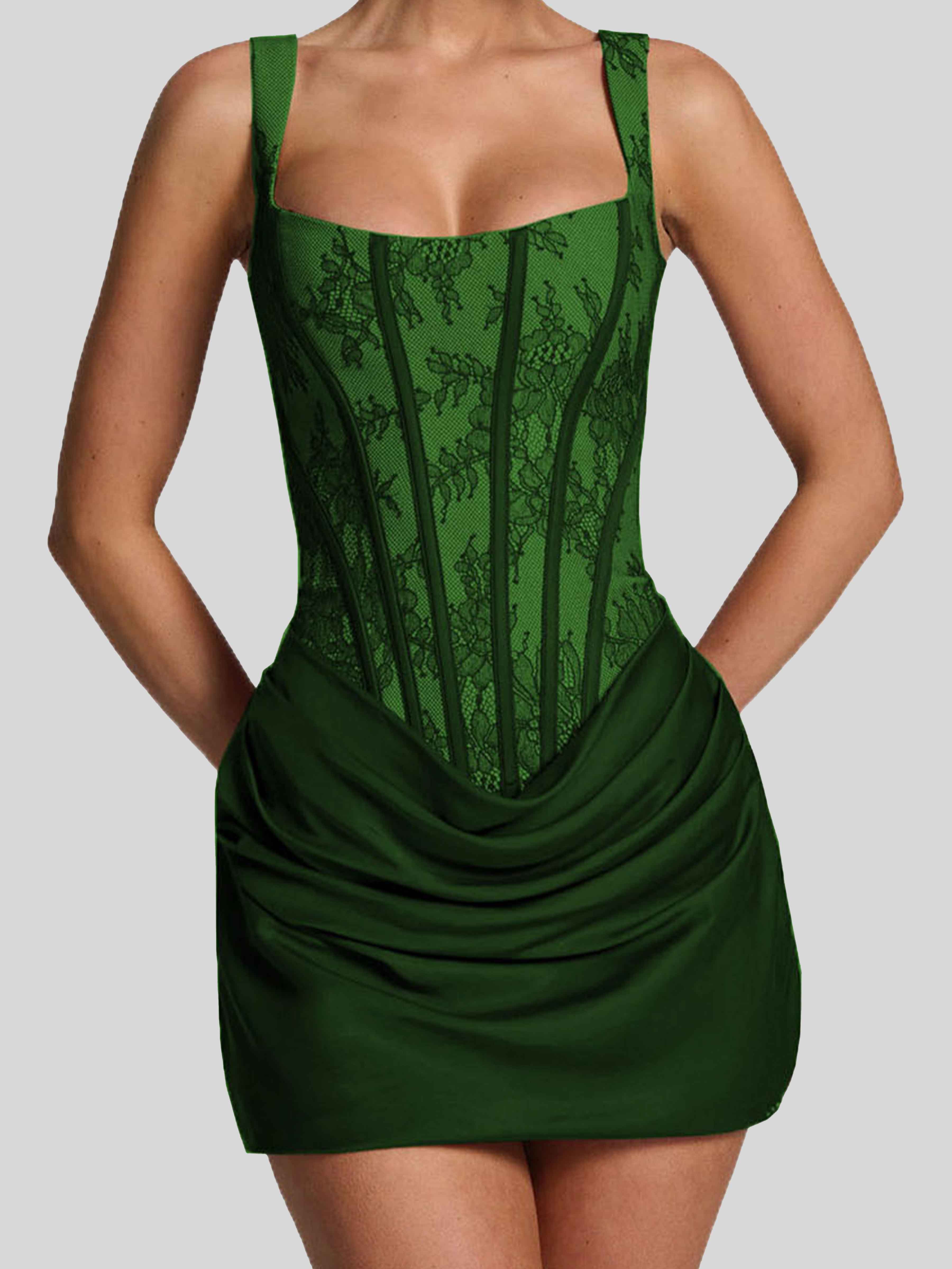 Fraelitharae Gorgeous Strapless Floral Lace Mini Party Dresses