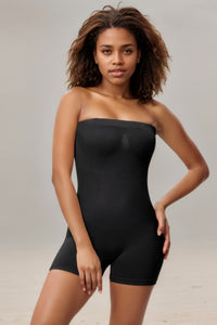 Women Tummy Control Seamless Bodysuit Shapewear with Detachable Shoulder Strap