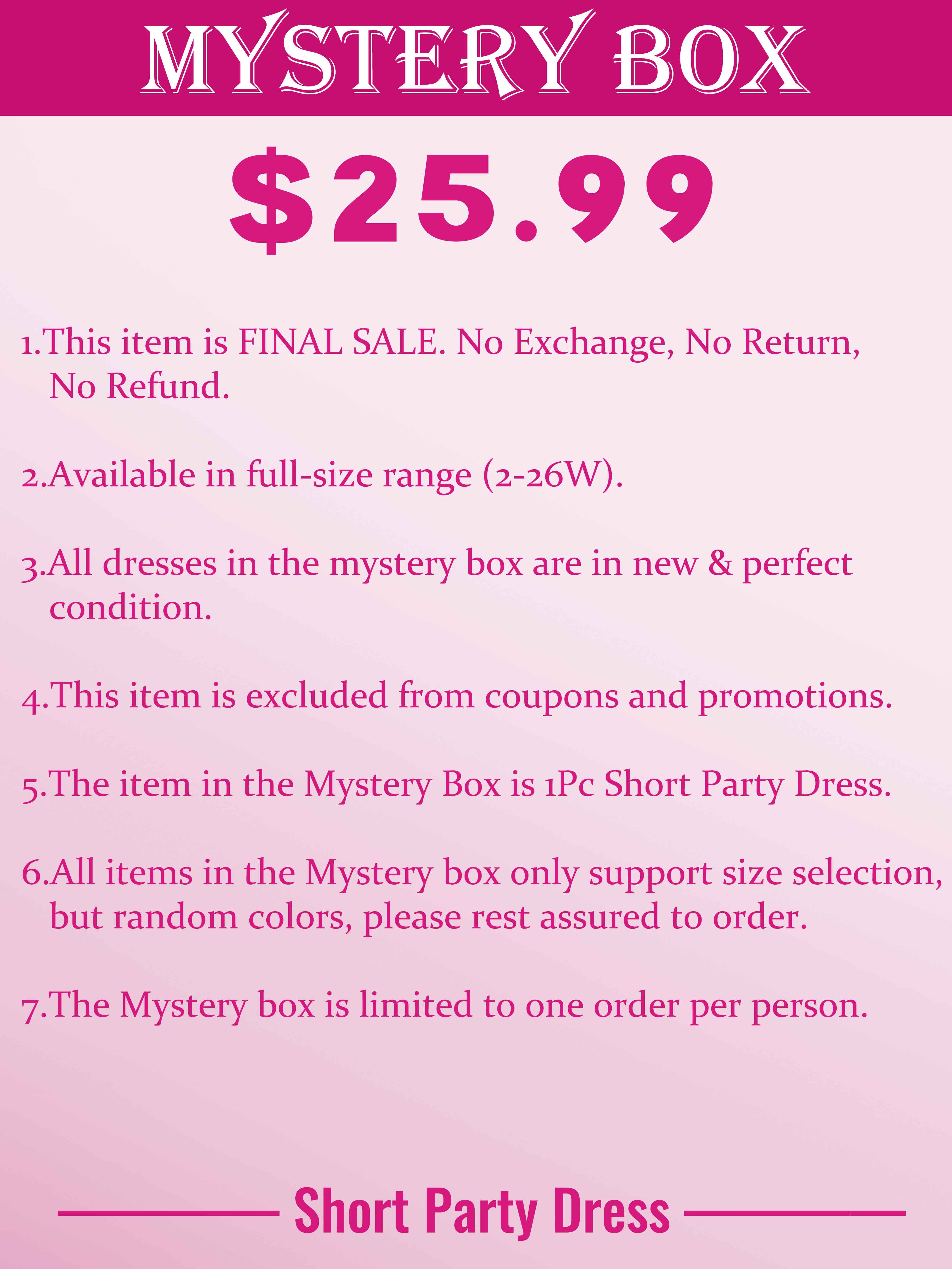 POMUYOO MYSTERY BOX of Short Party Dress