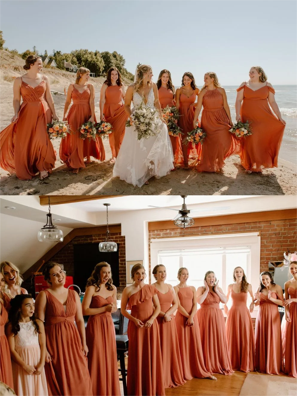 blue dress for baby girl Coral Halter Pink Energetic Summer Bridesmaid Dress, BD3046 – AlineBridal