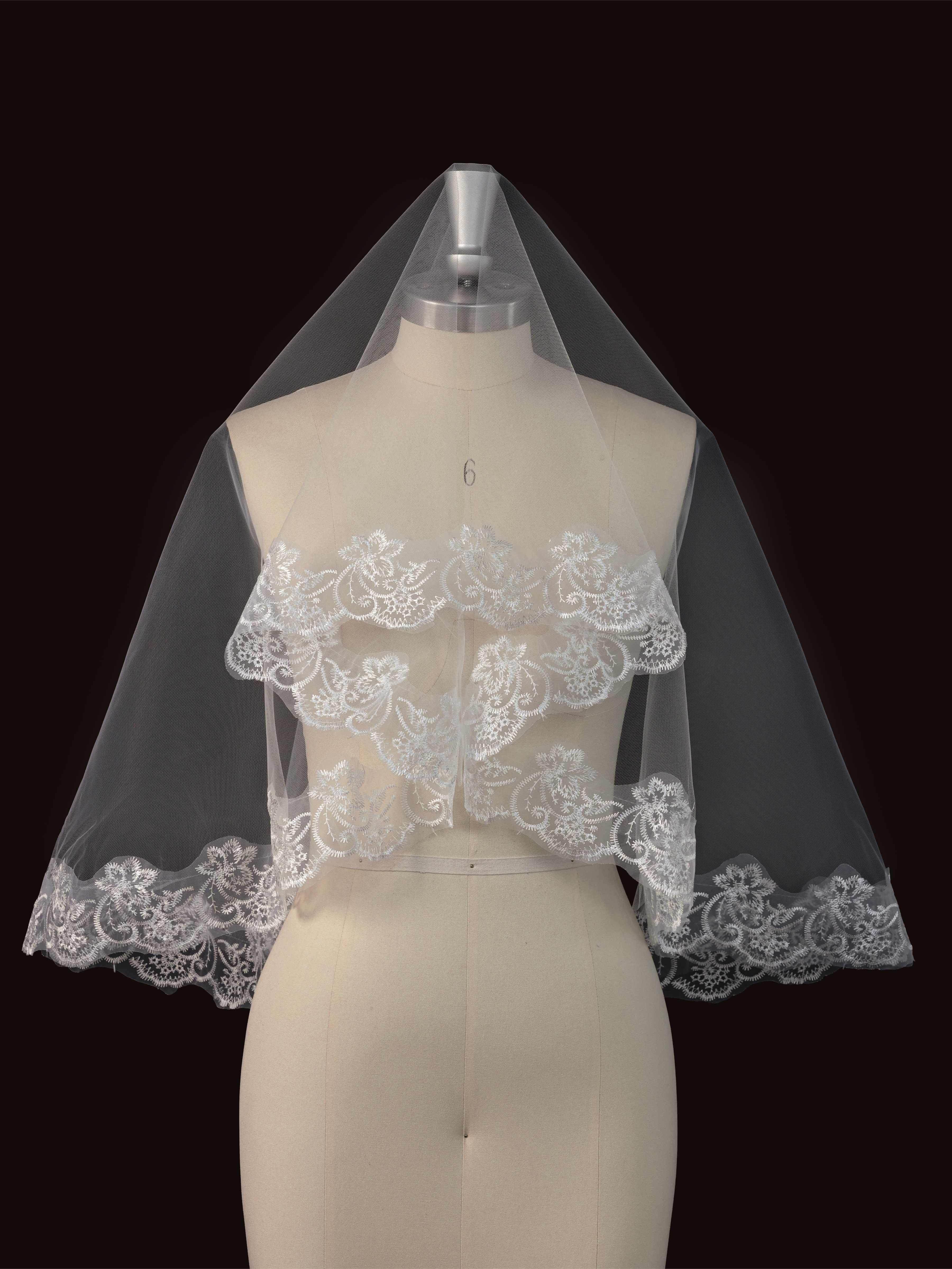 Black Lace Mantilla Veil for Gothic Bridal Look