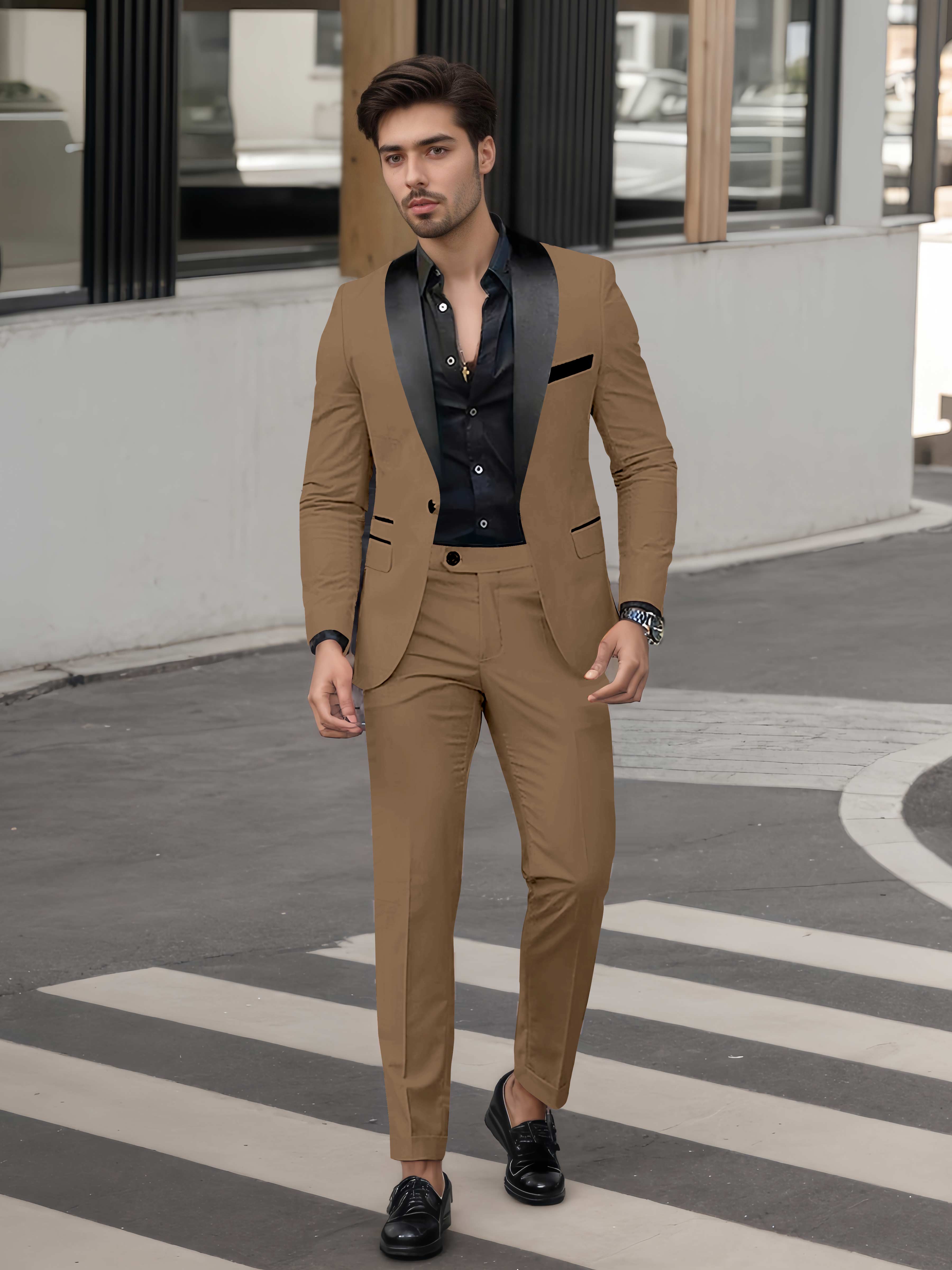 Bold Men's Casual Suit 2 Pieces One Button Event Suits